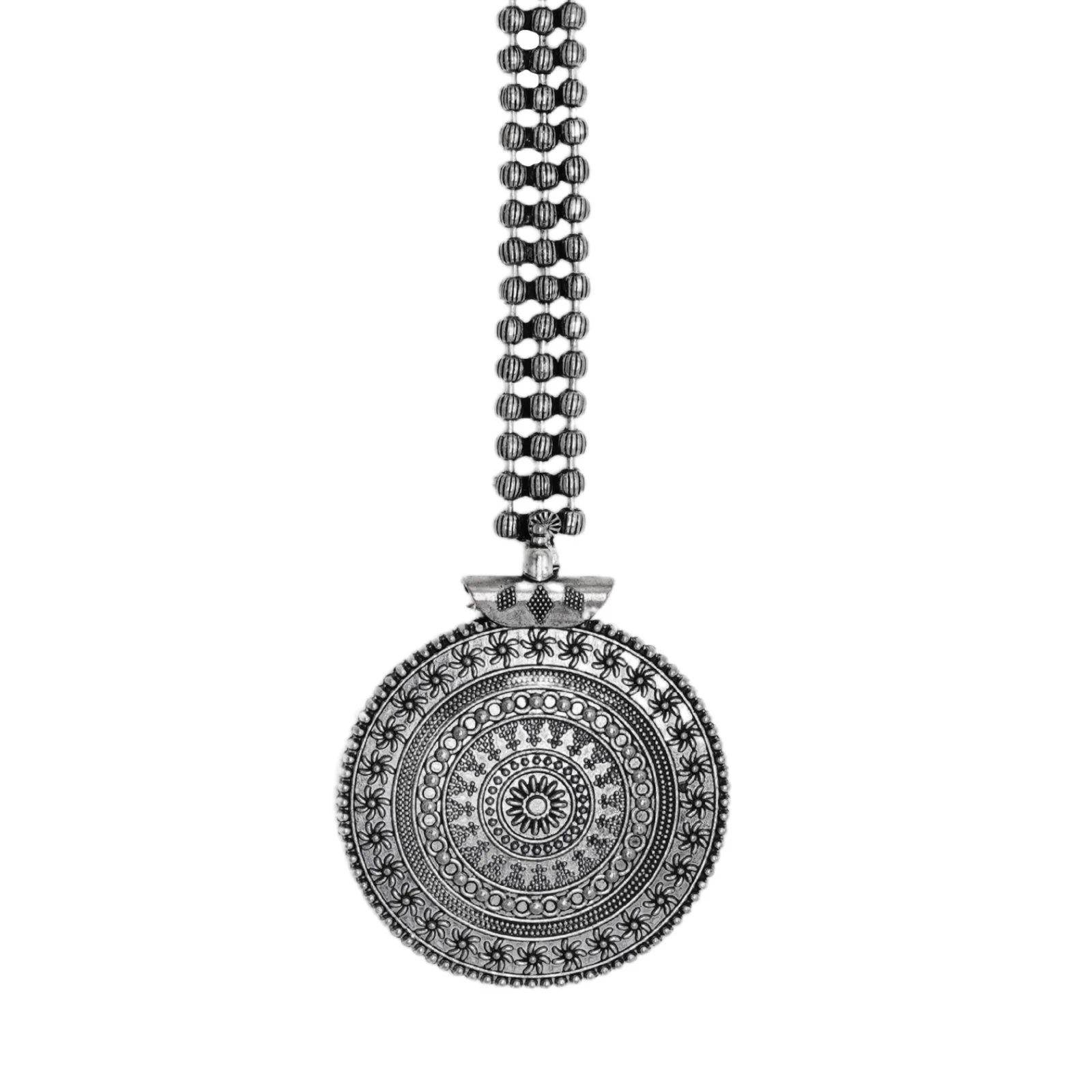 Teejh Deepa Silver Oxidised Maang Tika - Image 5