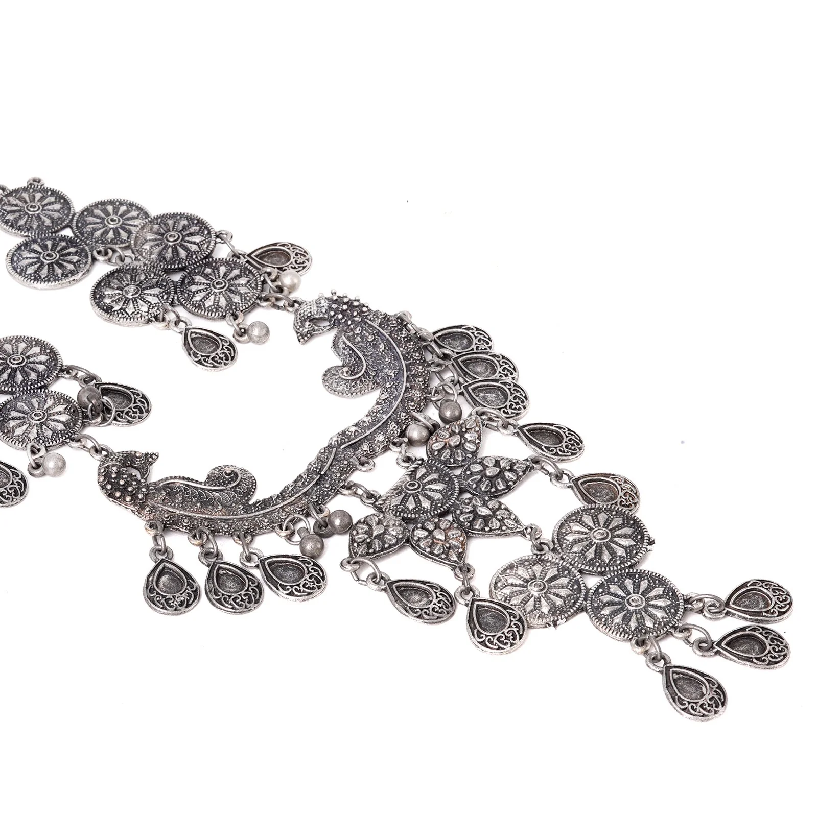 Teejh Dira Antique Silver Polish Necklace Set - Image 6