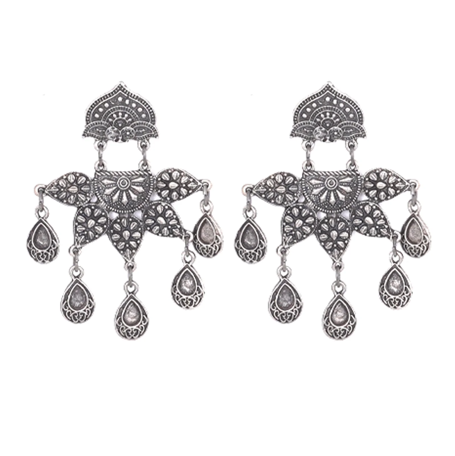 Teejh Dira Antique Silver Polish Necklace Set - Image 8