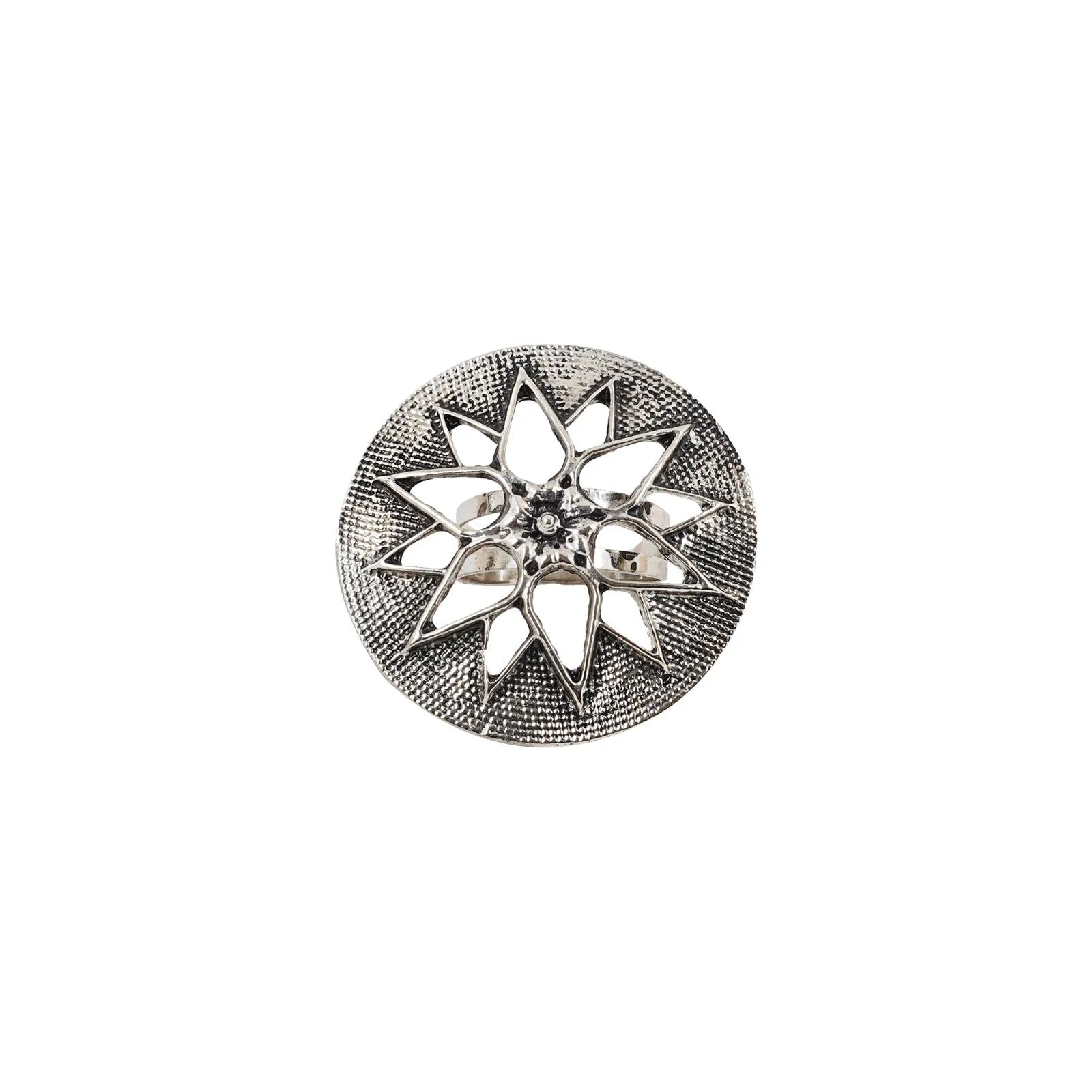 Teejh Drishya Silver Oxidised Ring - Image 3