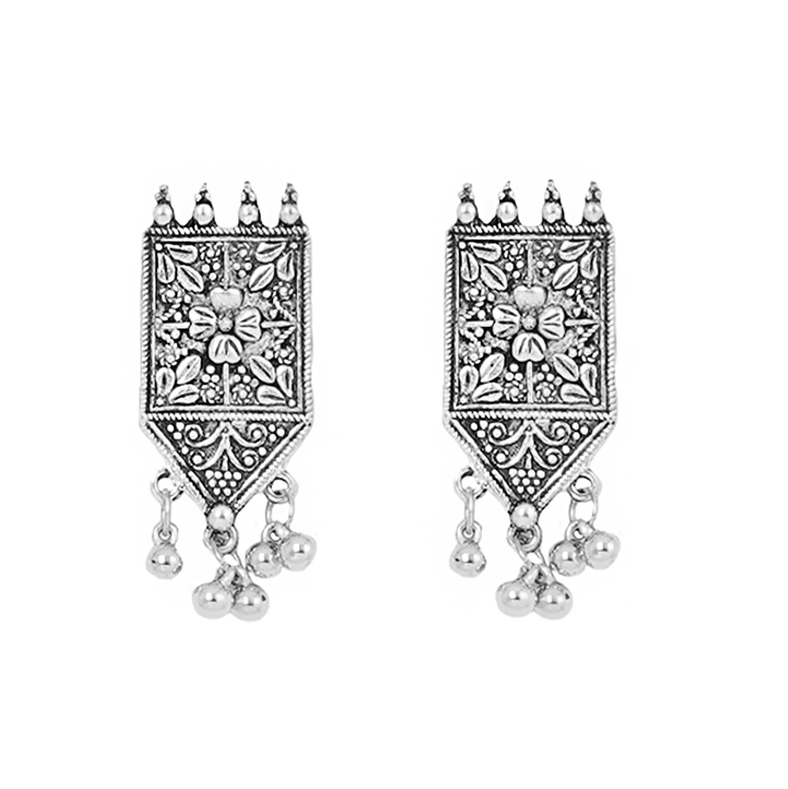 Teejh Dyuti Antique Silver Polish Choker Necklace Set - Image 9