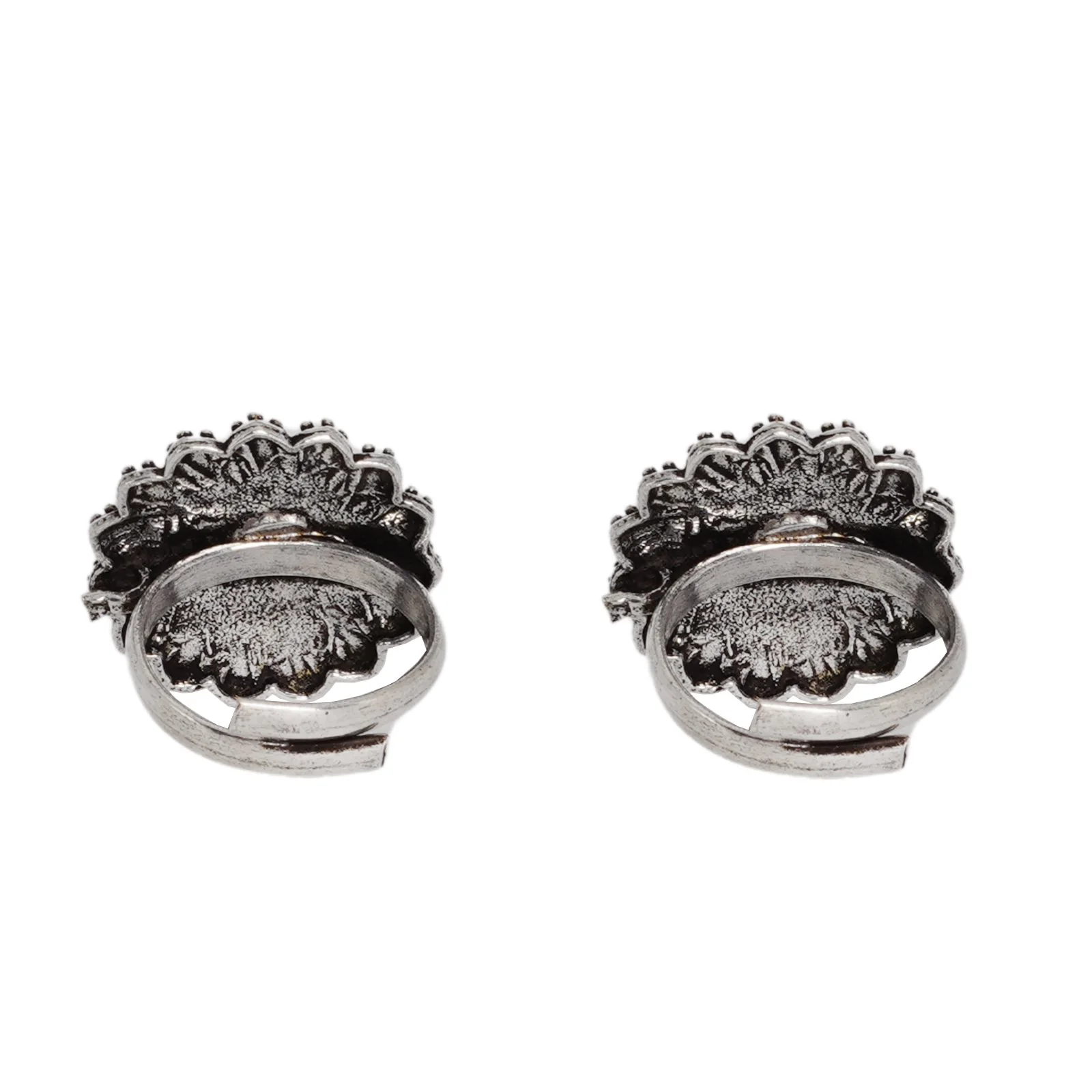 Teejh Edha Silver Oxidised Toe Rings - Image 5