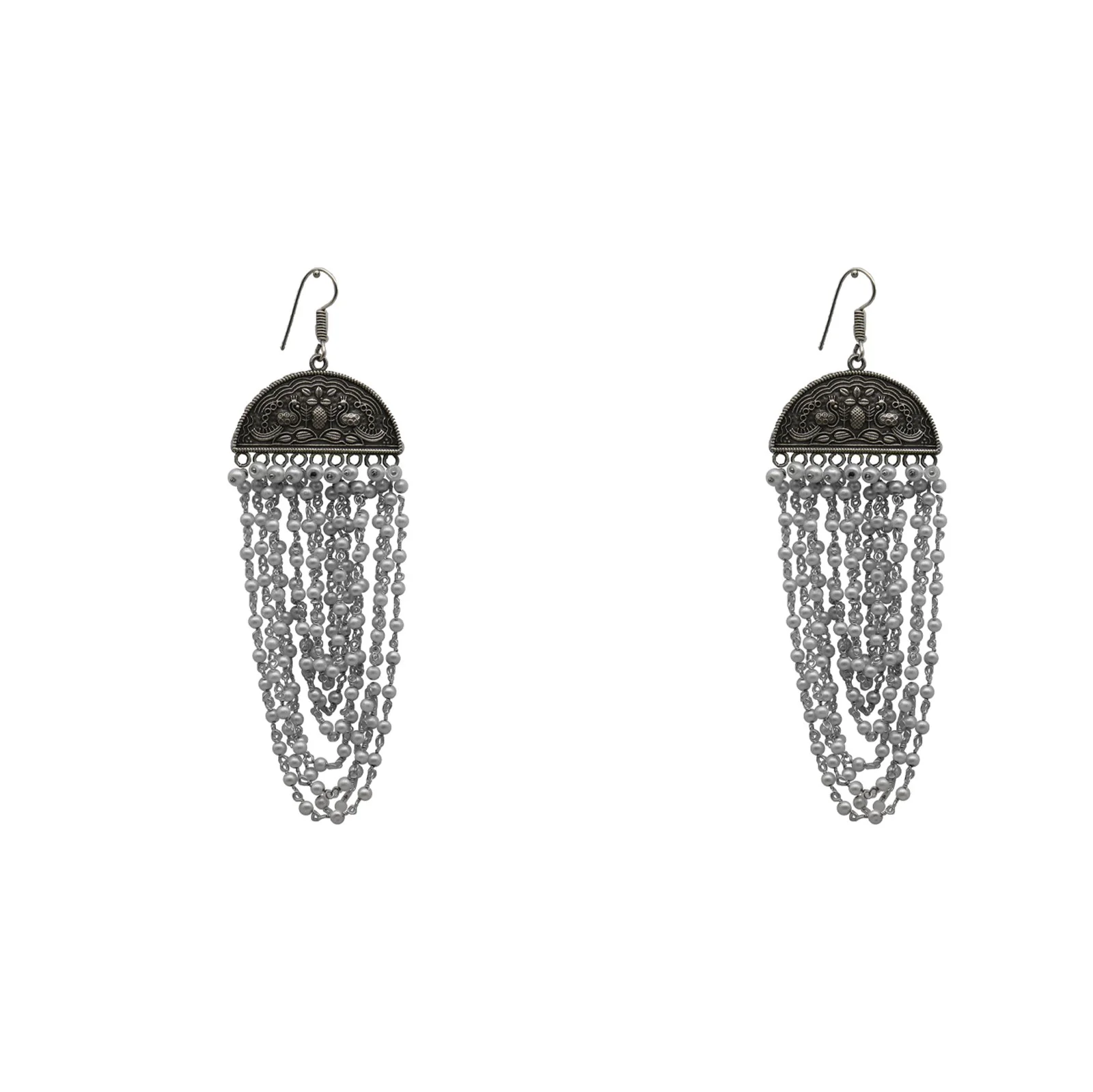 Eka Pearls Metallic Silver Oxidized Jewelry Gift Set - Image 3
