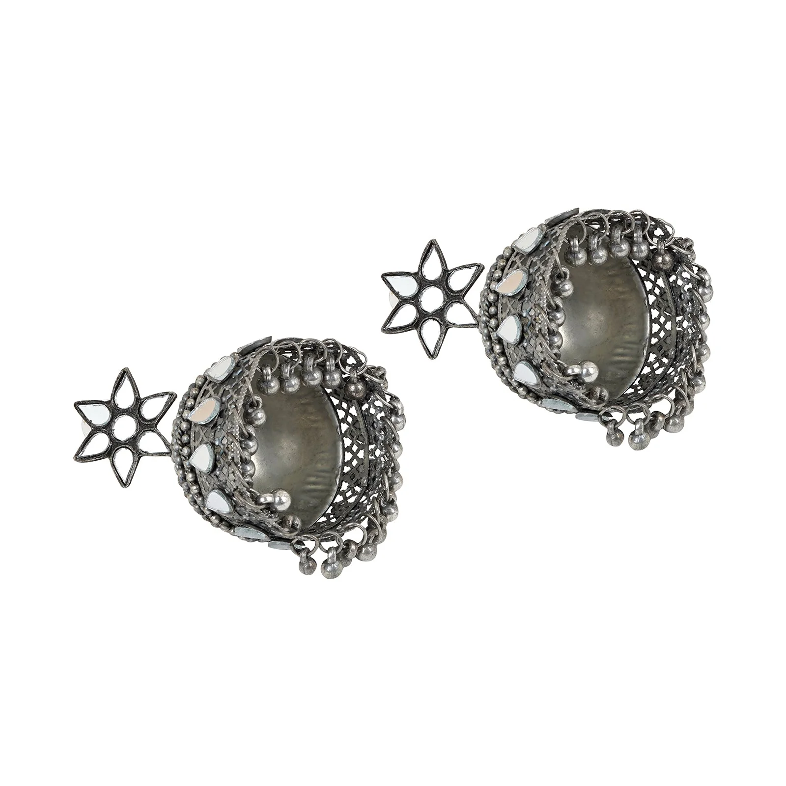 Teejh Ekani Silver Oxidised Earrings - Image 4