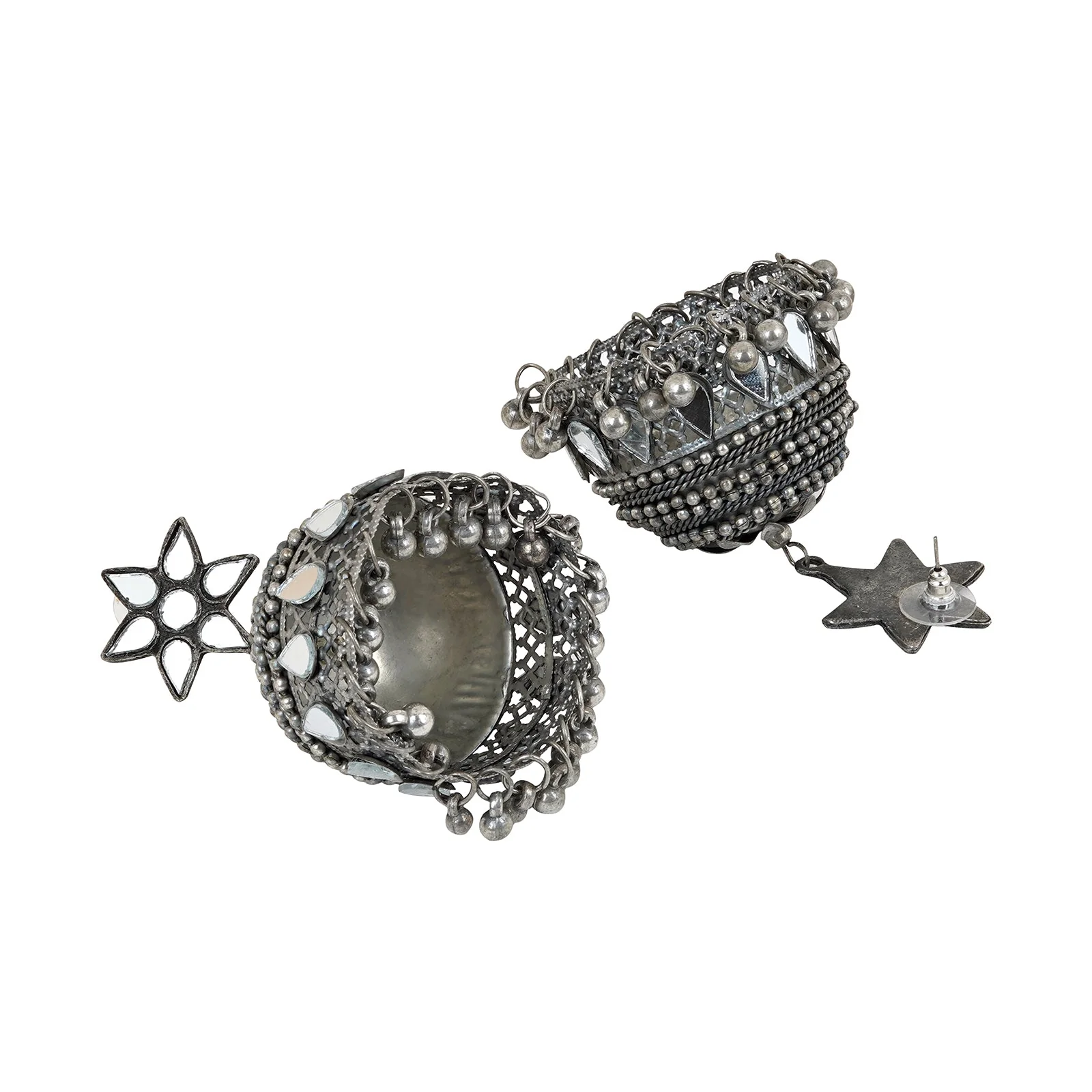 Teejh Ekani Silver Oxidised Earrings - Image 5