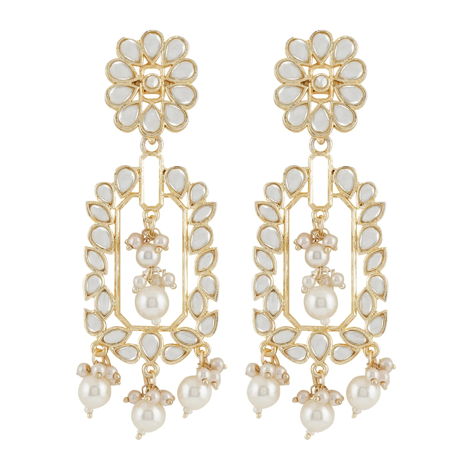 Teejh Enakshi Pearl and Polki Earring - Image 3