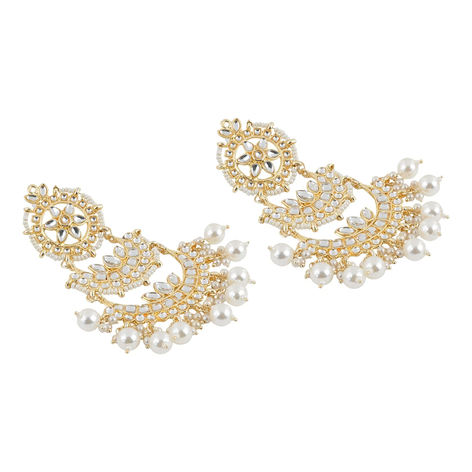 Teejh Eshana Pearl and Polki Earring - Image 4