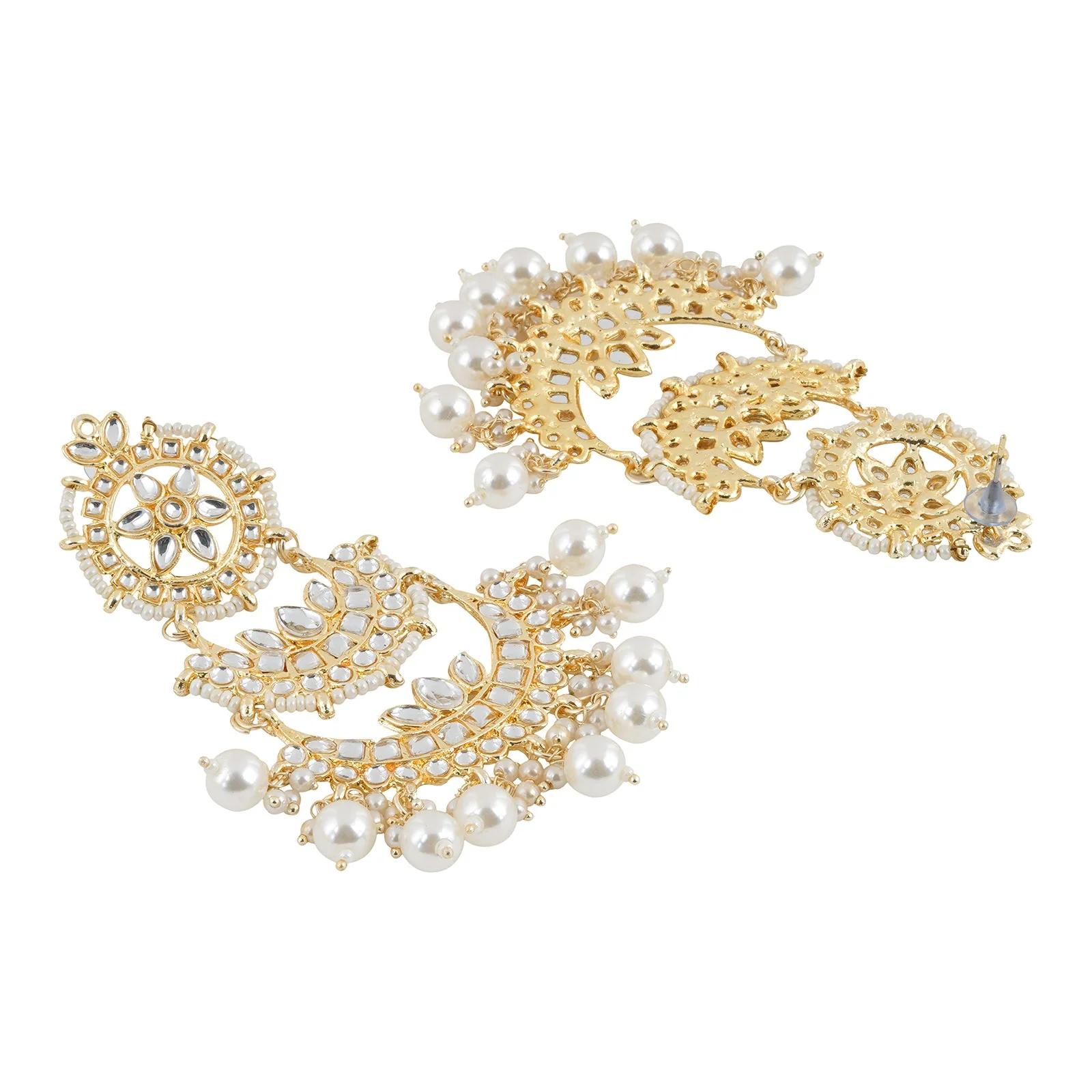 Teejh Eshana Pearl and Polki Earring - Image 5