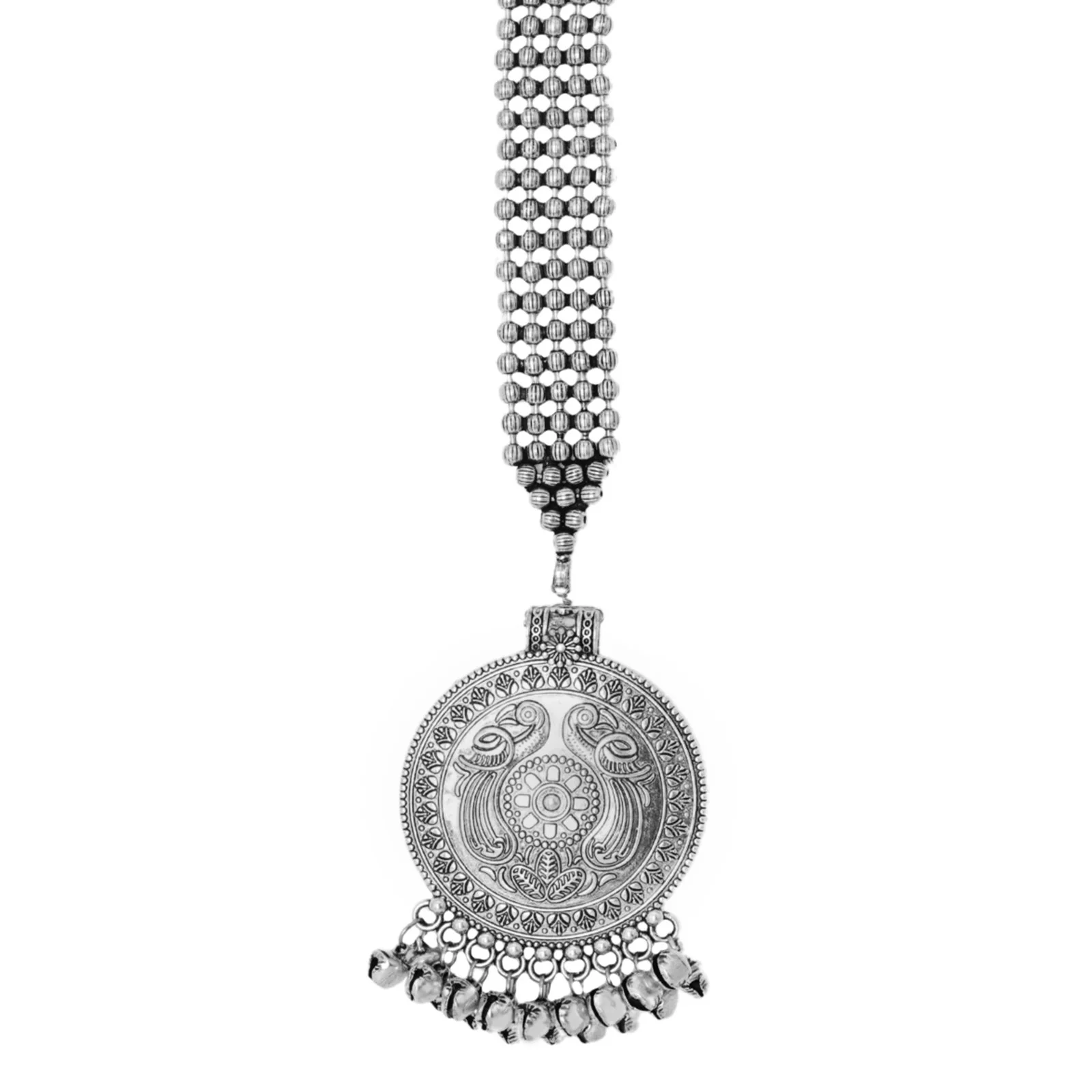 Teejh Eta Silver Oxidised Maang Tika - Image 4