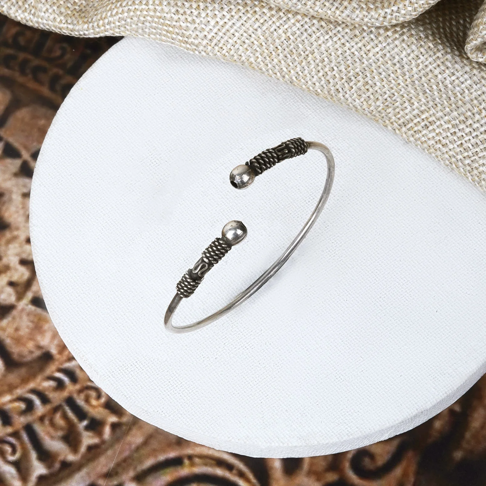 Teejh Gautami Silver Oxidised Bracelet - Image 2