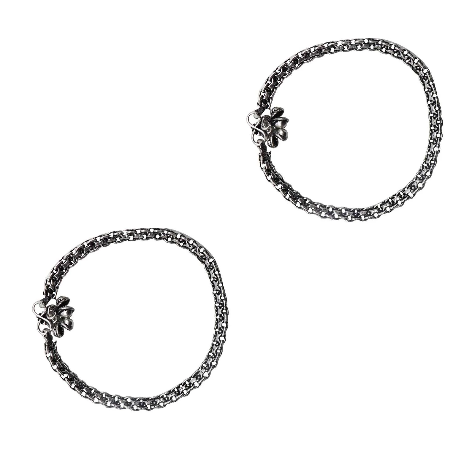 Gouri Metallic Ghungroo Silver Oxidized Jewelry Gift Set - Image 6
