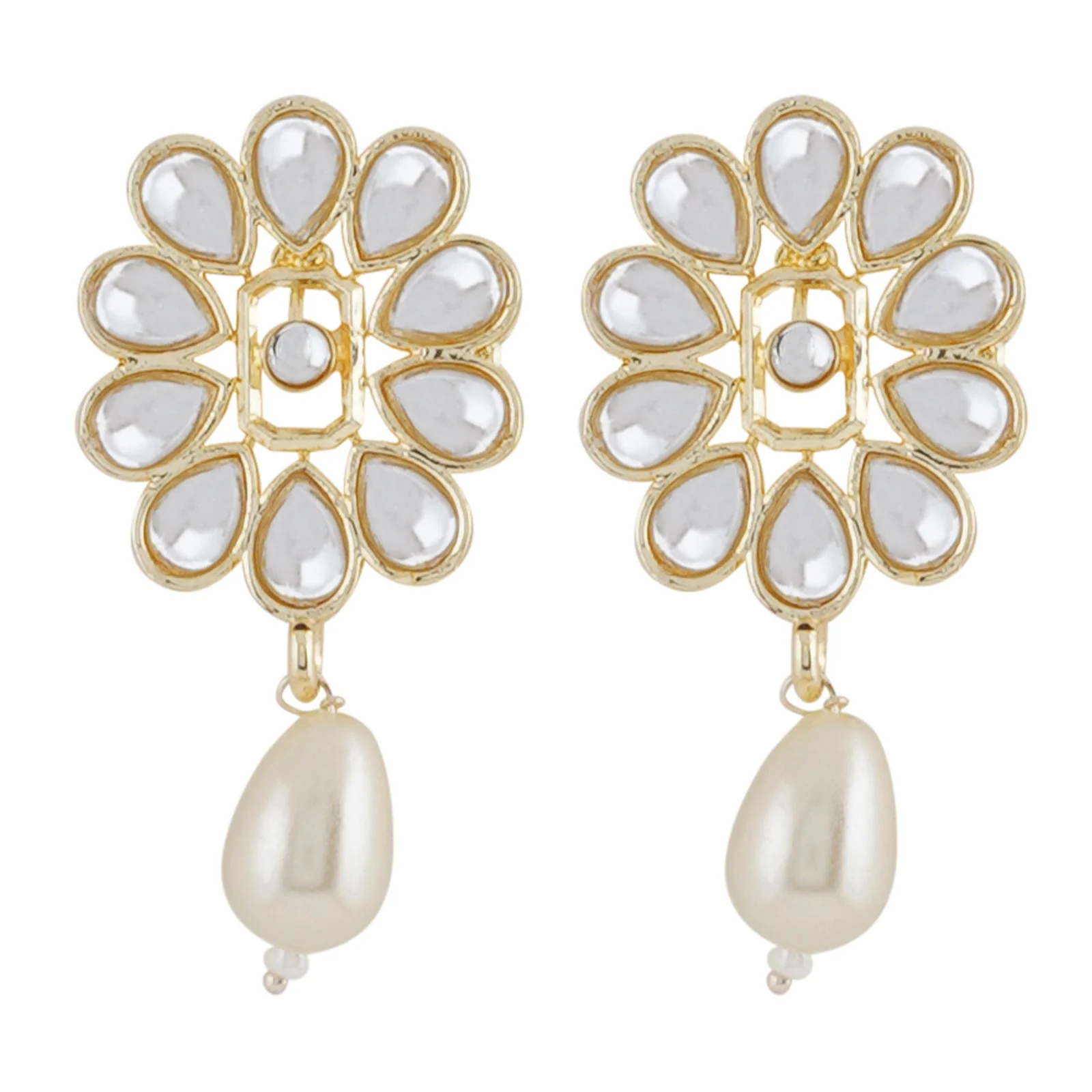 Teejh Grisha Pearl and Polki Earring - Image 3