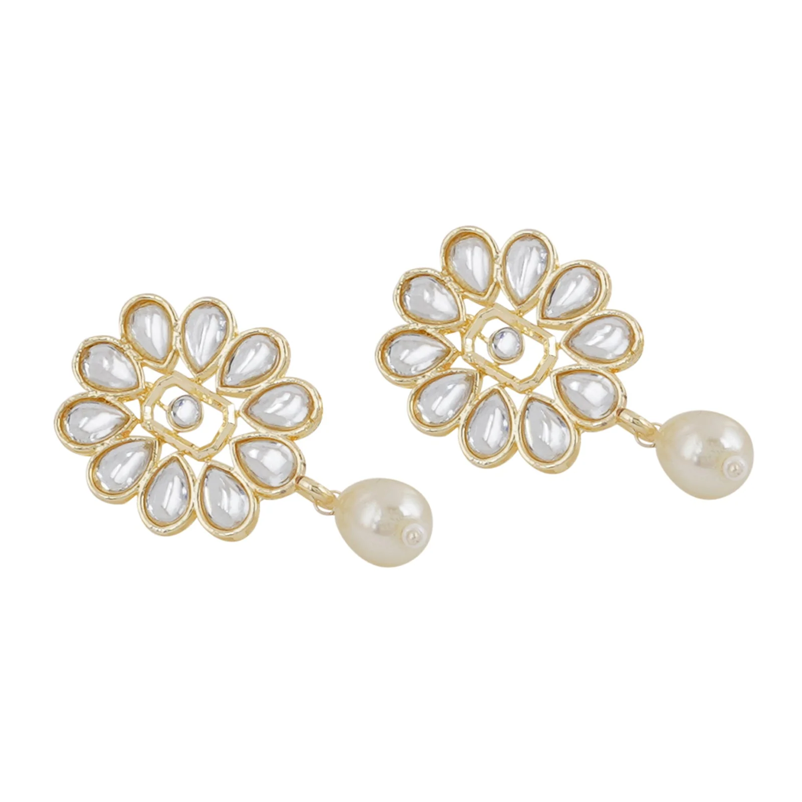 Teejh Grisha Pearl and Polki Earring - Image 4