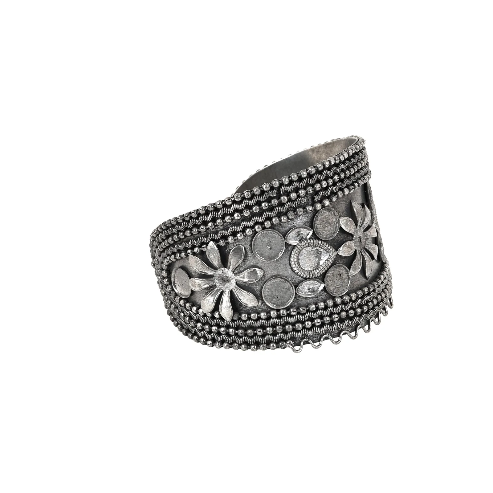 Teejh Gulrang Silver Oxidised Bracelet - Image 4