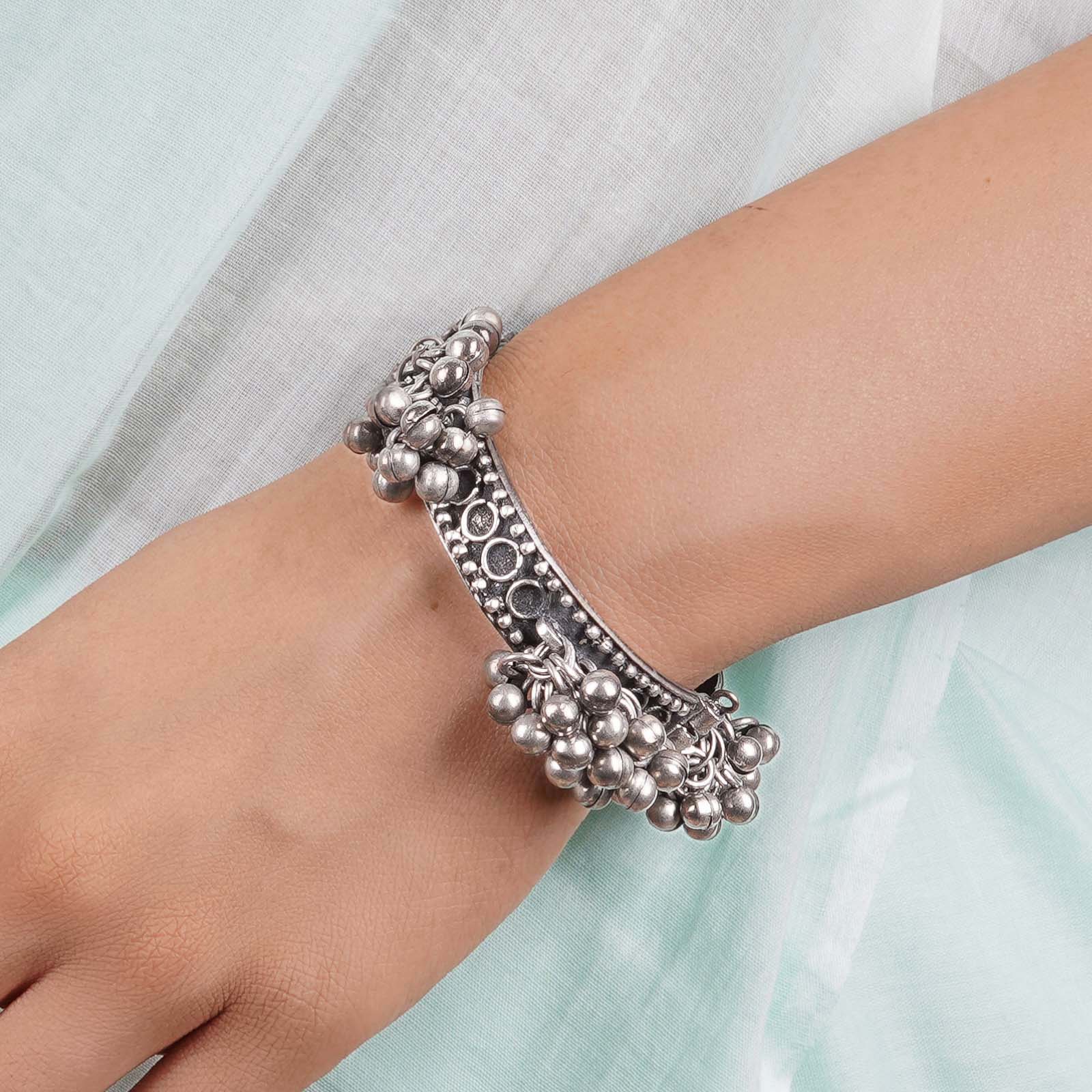 Teejh Gyanvi Silver Oxidised Bracelet - Image 2