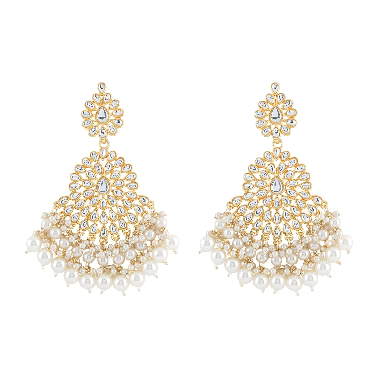 Teejh Hritika Pearl and Polki Earring - Image 3