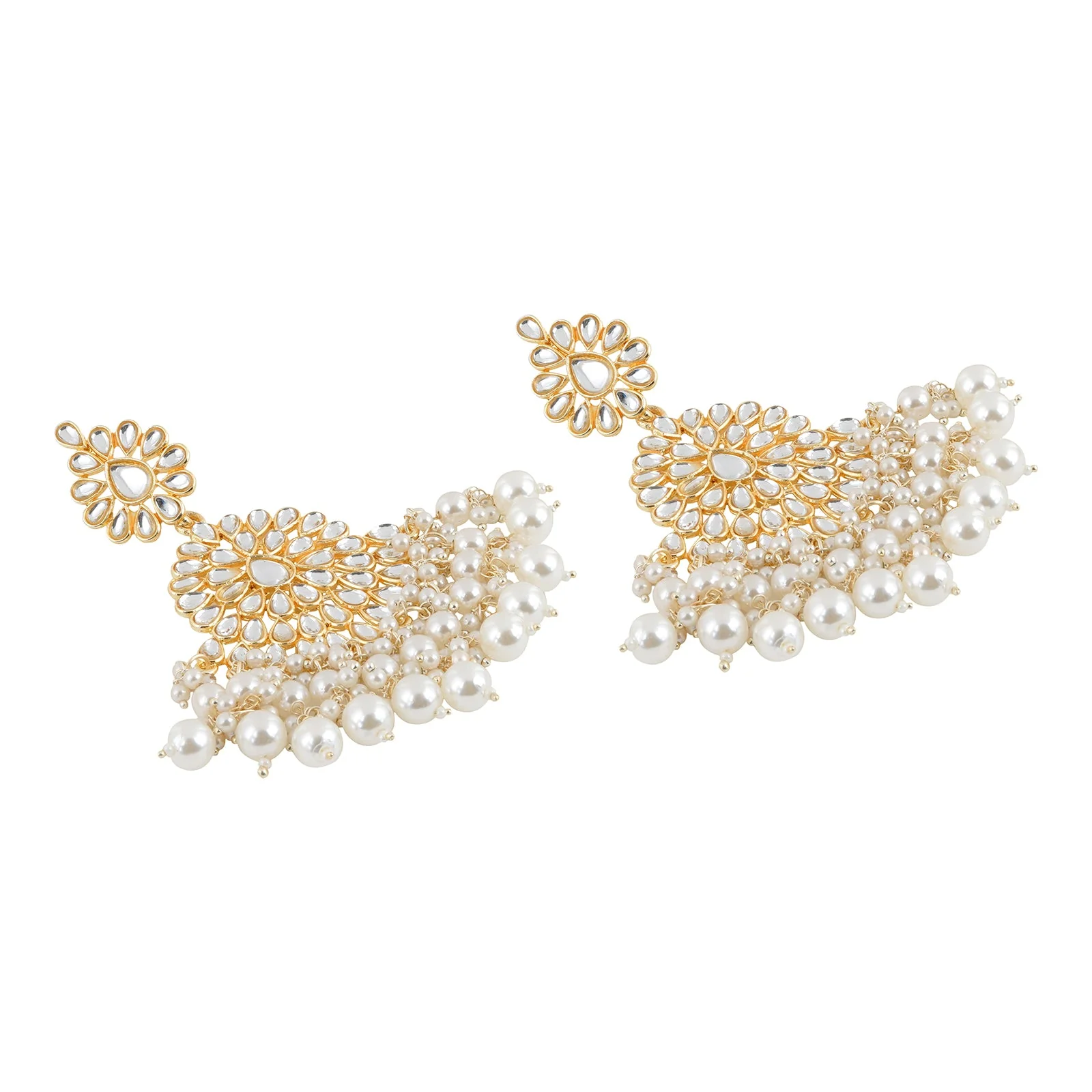 Teejh Hritika Pearl and Polki Earring - Image 4