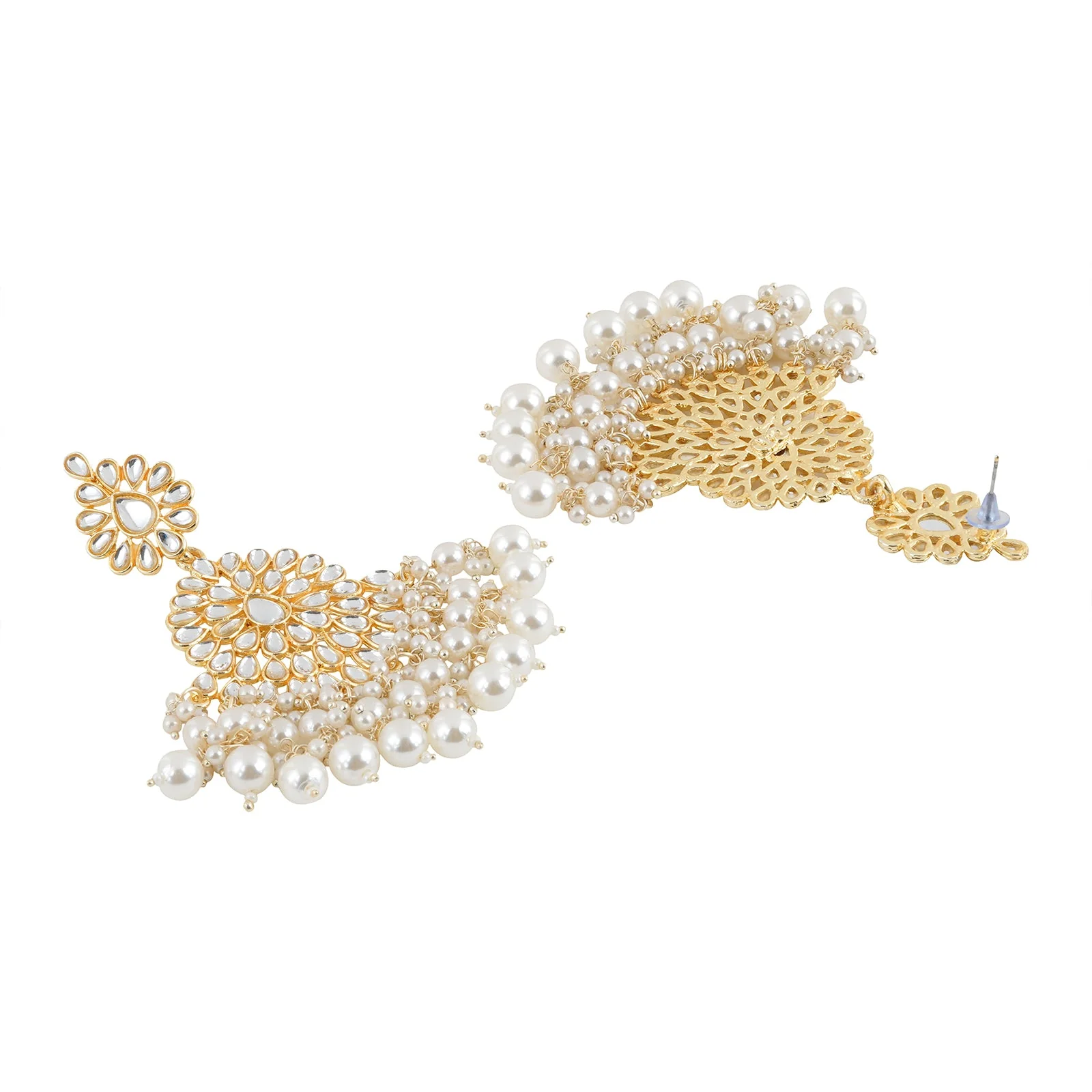 Teejh Hritika Pearl and Polki Earring - Image 5