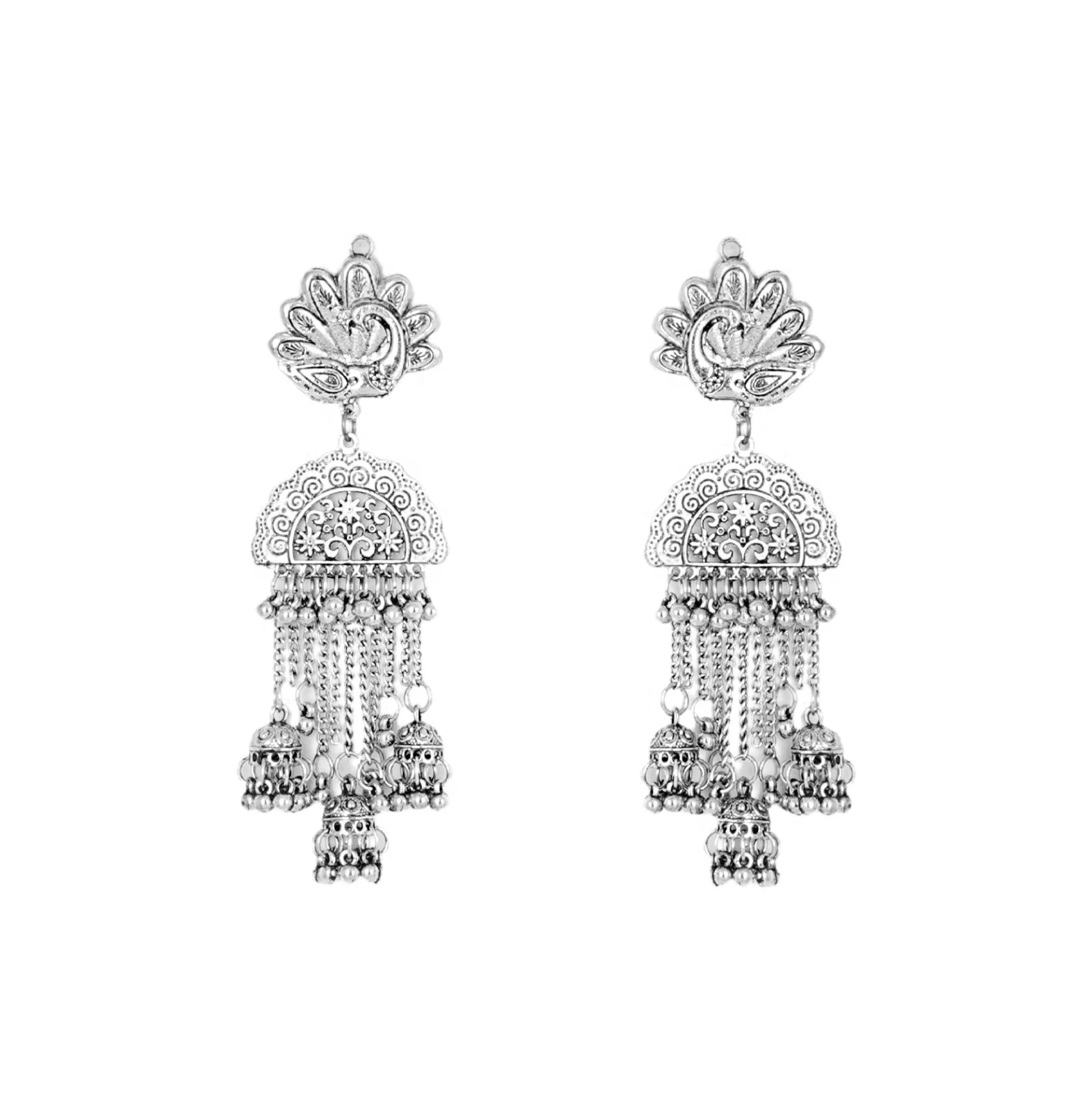 Teejh Imara Silver Oxidised Earrings - Image 3