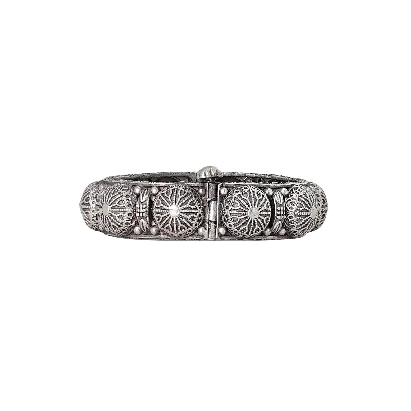 Teejh Jagrati Silver Oxidised Bangle - Image 3