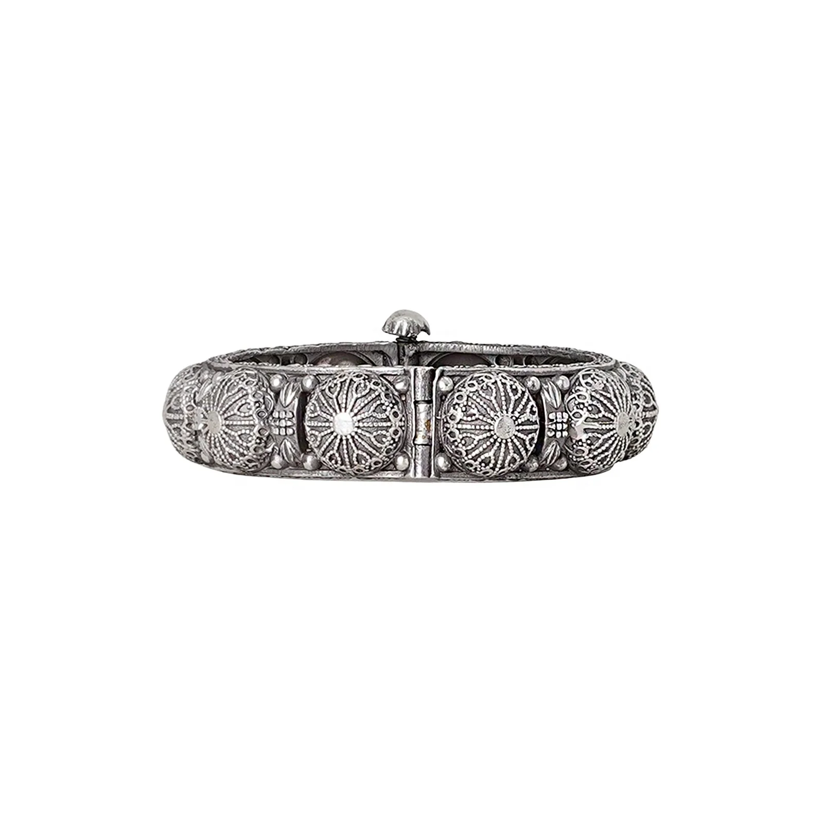 Teejh Jagrati Silver Oxidised Bangle - Image 5