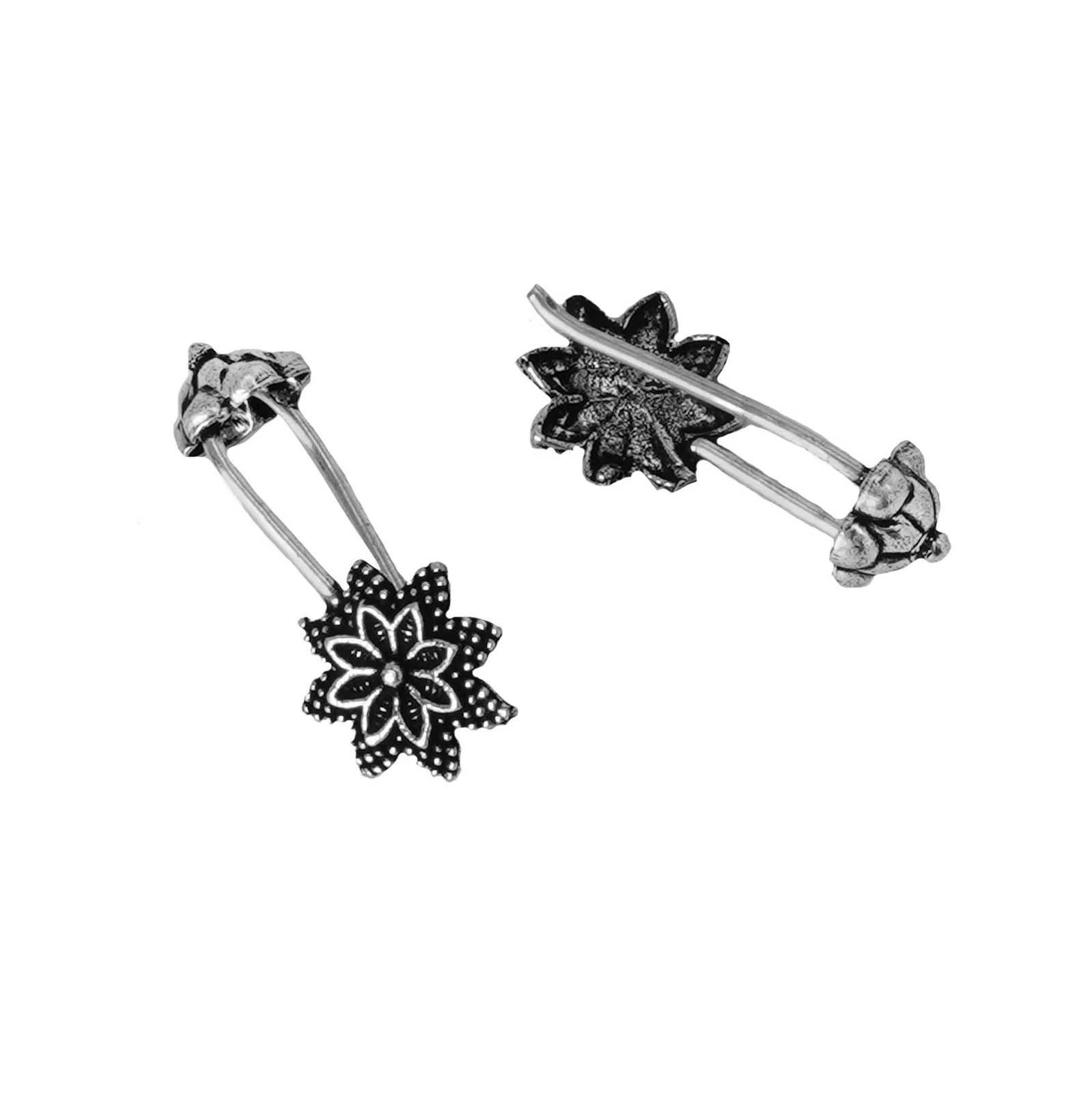 Teejh Jagvi Silver Oxidised Bugadi - Image 5