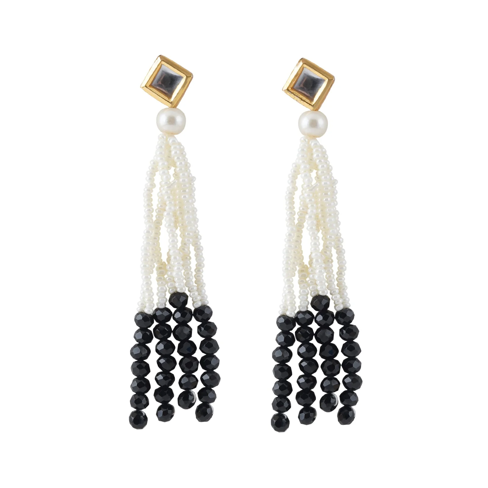 Teejh Jareen Black and White Gold Necklace Set - Image 5