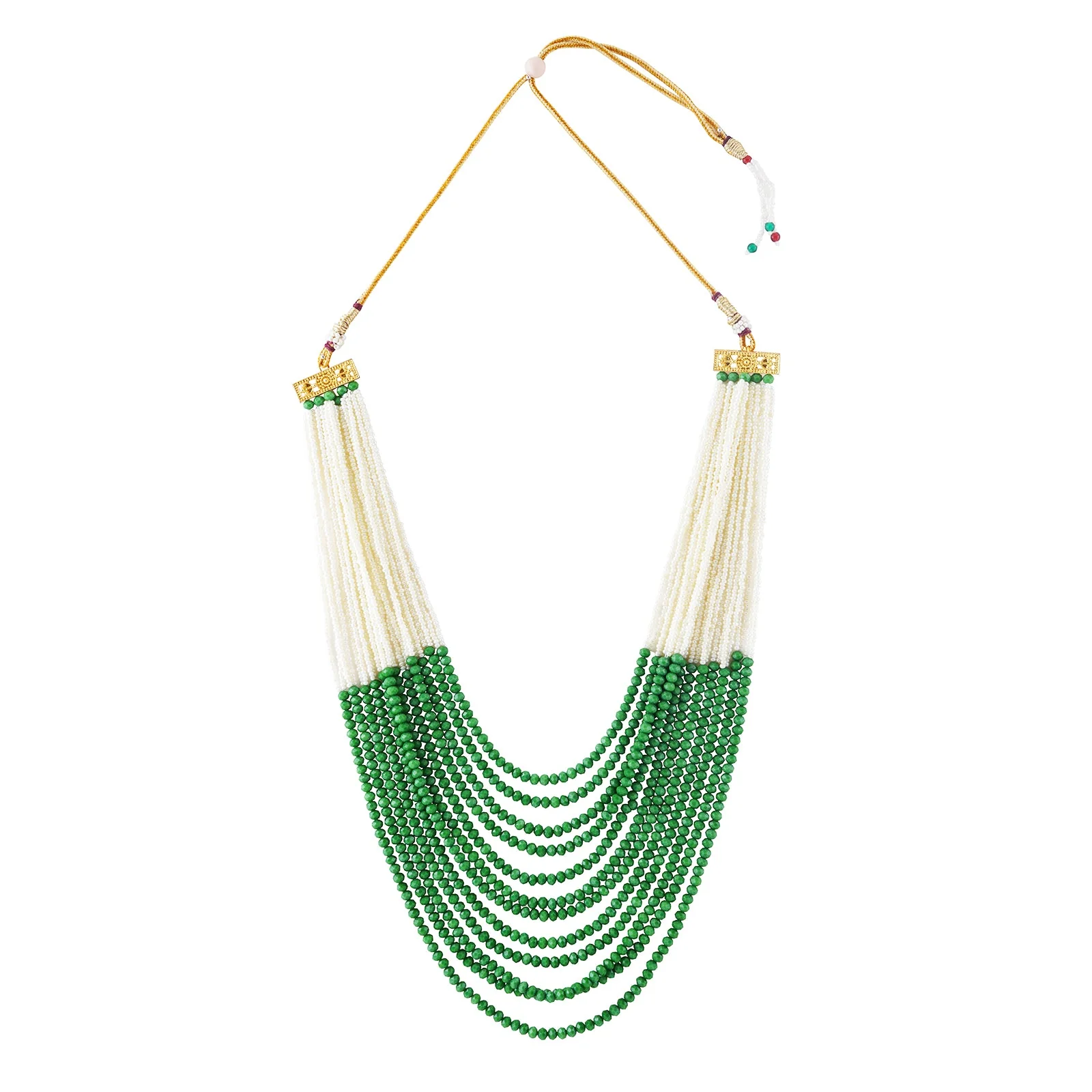 Teejh Jareen Green and White Gold Necklace Set - Image 2
