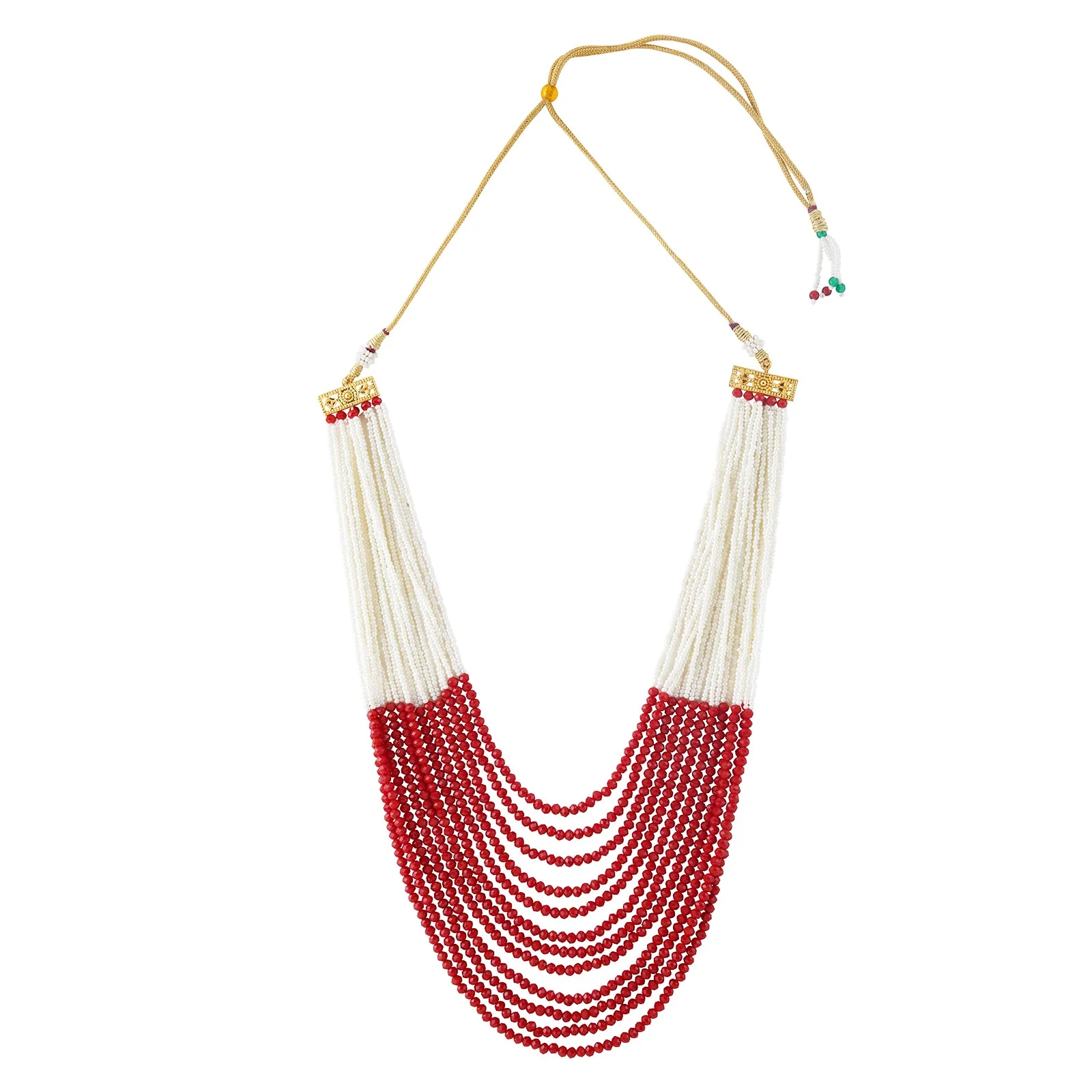 Teejh Jareen Red and White Gold Necklace Set - Image 2