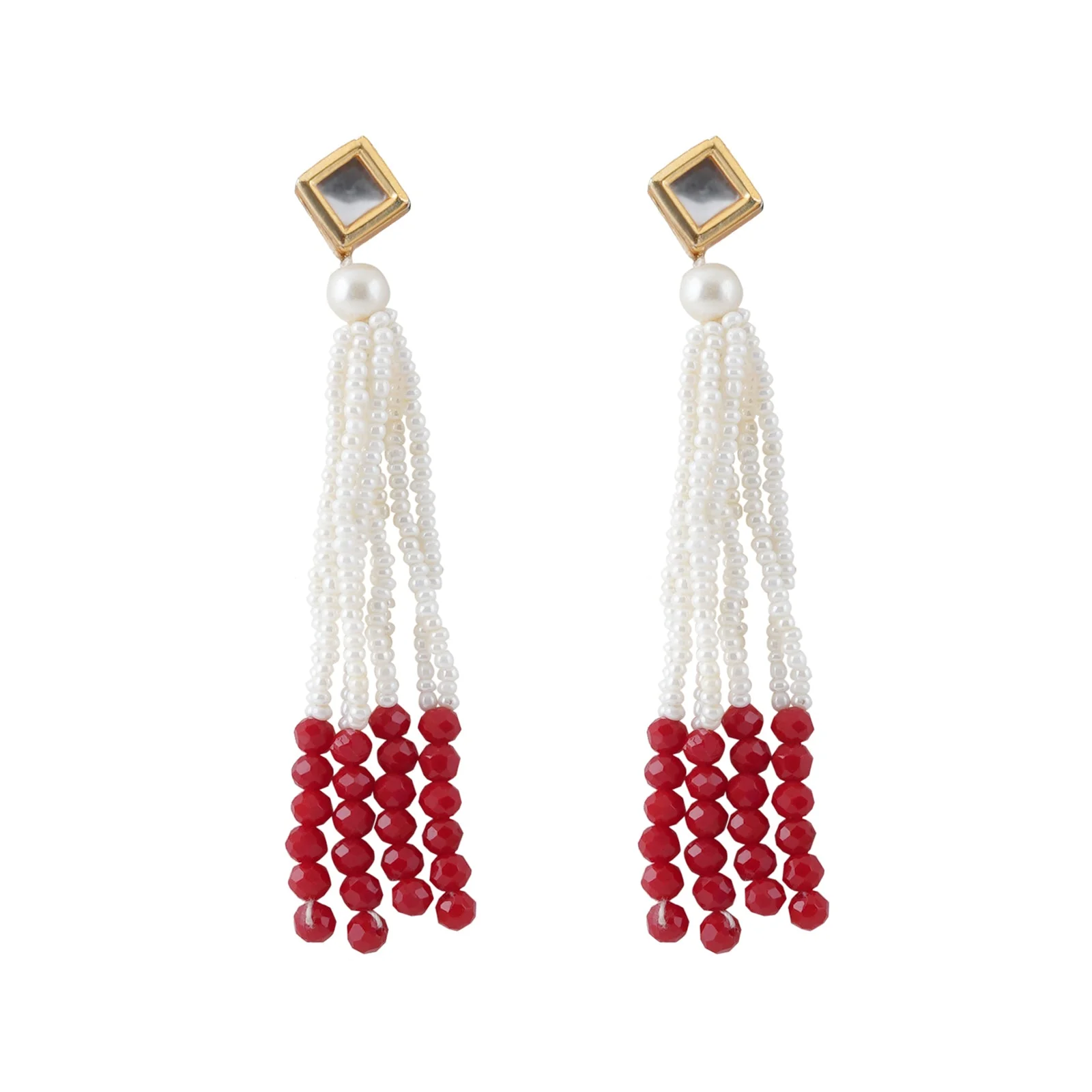Teejh Jareen Red and White Gold Necklace Set - Image 5