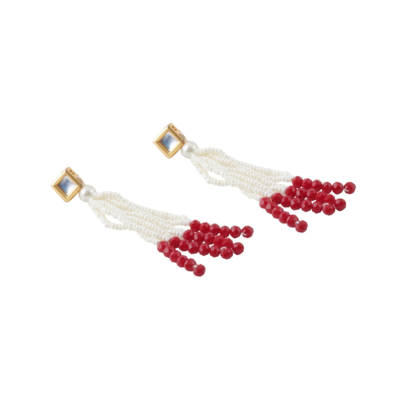 Teejh Jareen Red and White Gold Necklace Set - Image 6