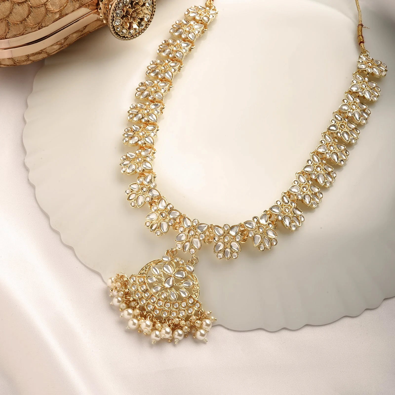 Teejh Jayani Pearl and Polki Necklace - Image 2