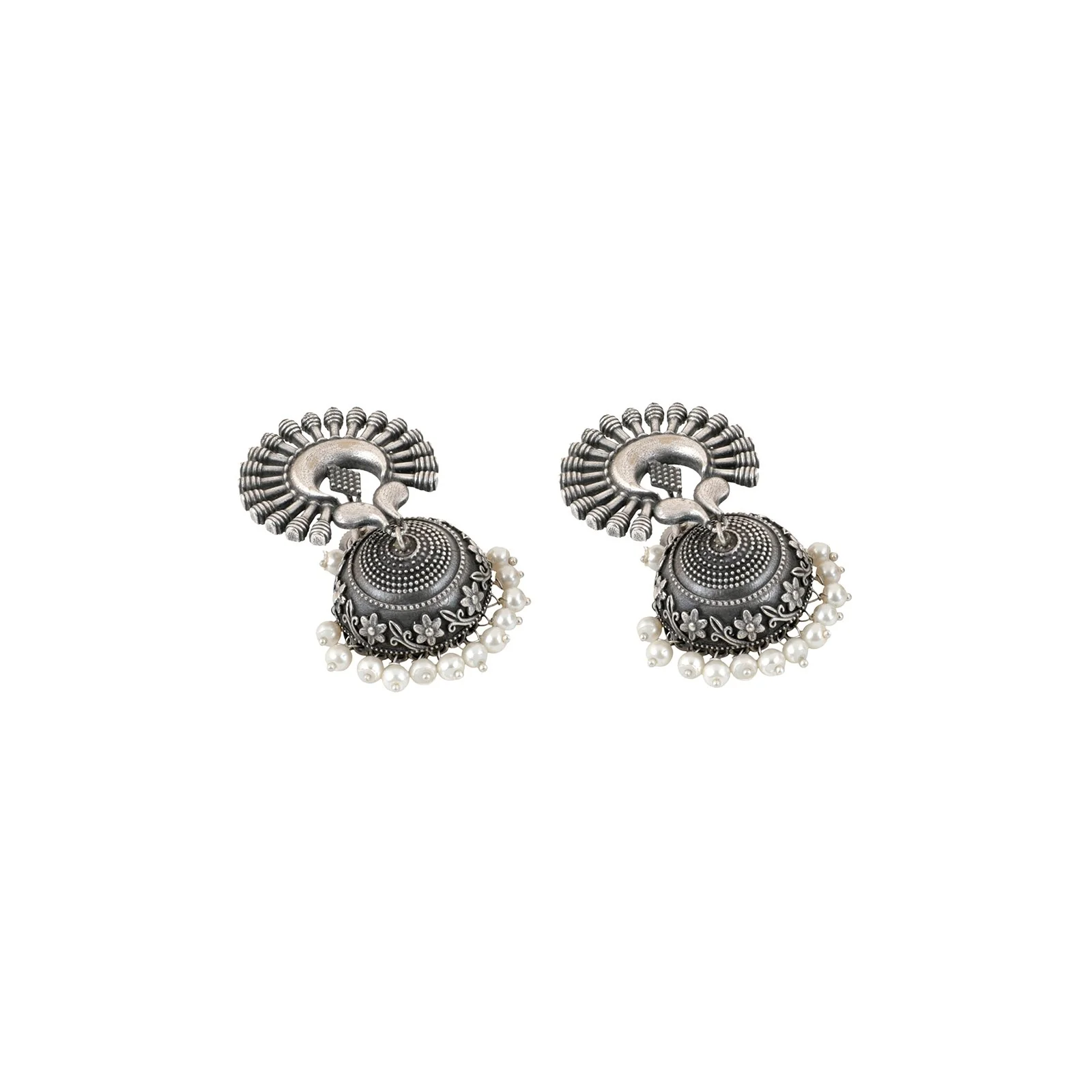 Teejh Jhalsa Silver oxidised earring - Image 3