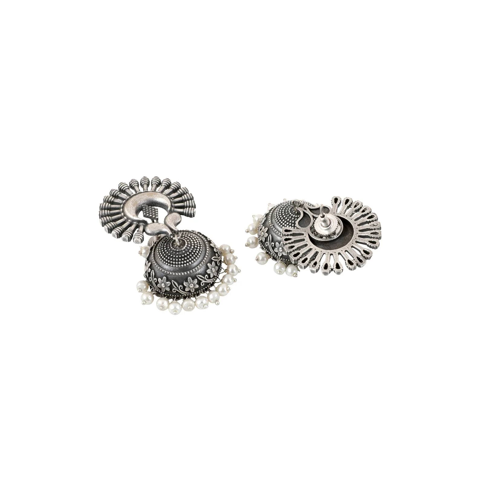 Teejh Jhalsa Silver oxidised earring - Image 4