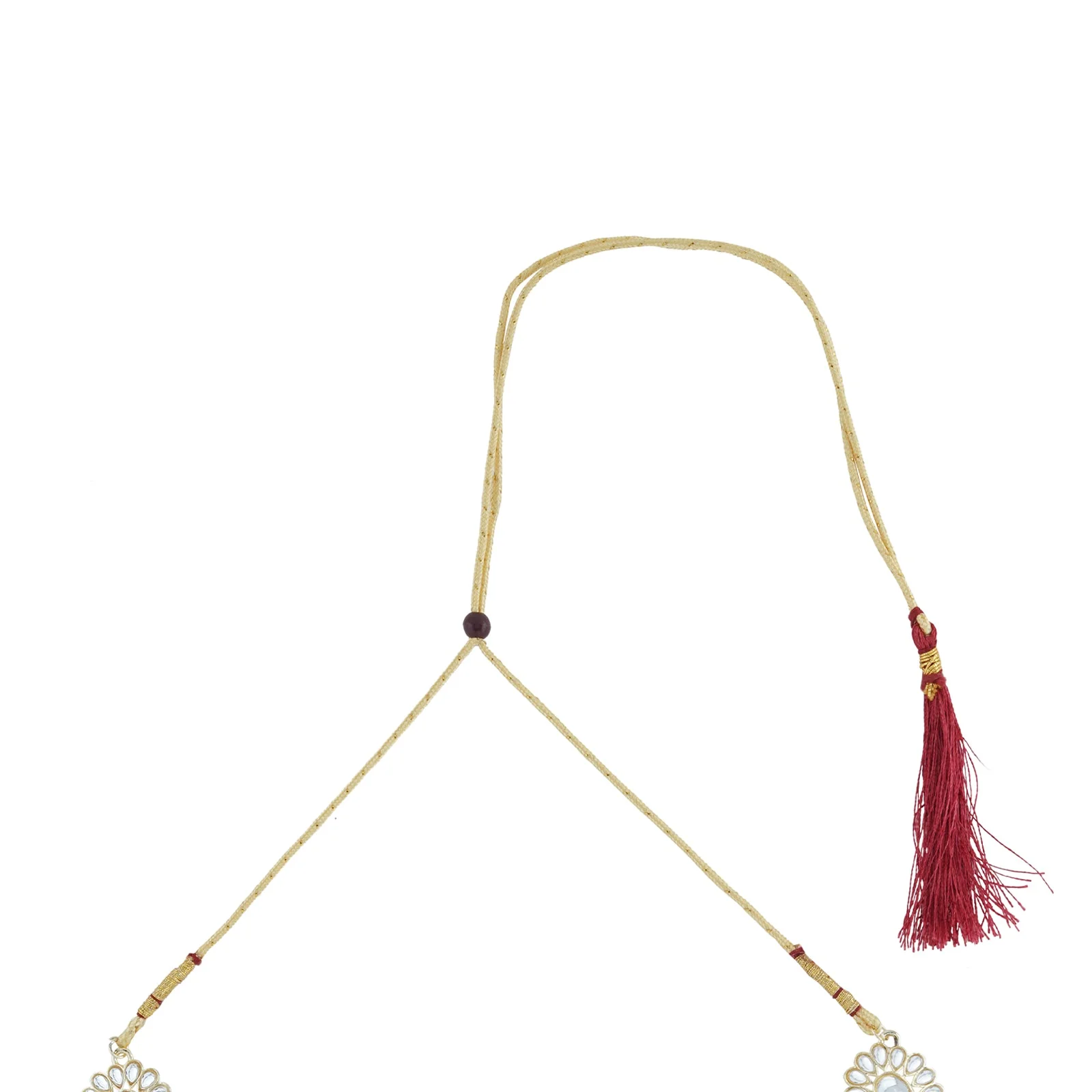 Teejh Jhilmil Pearl and Polki Necklace Set - Image 5