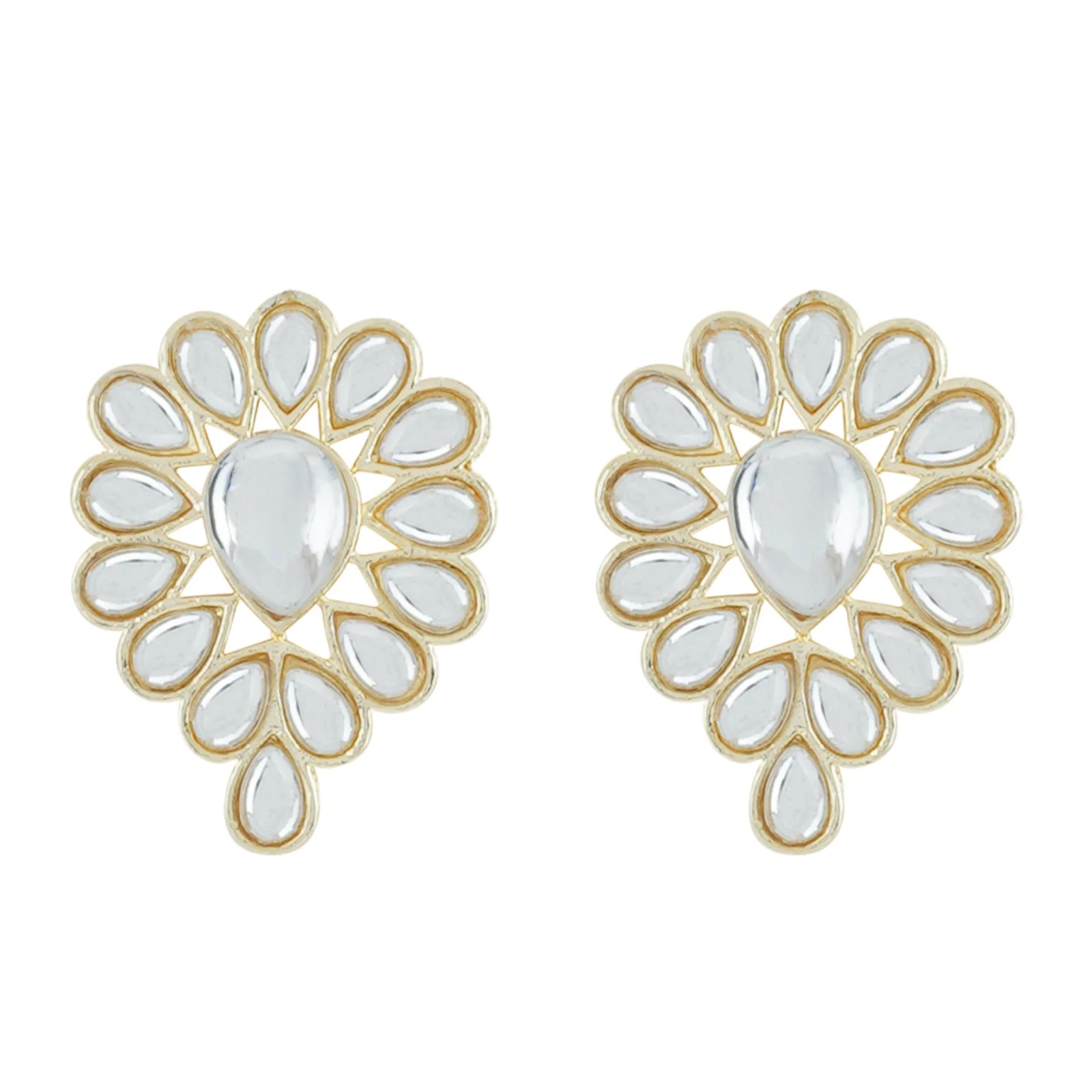 Teejh Jhilmil Pearl and Polki Necklace Set - Image 6