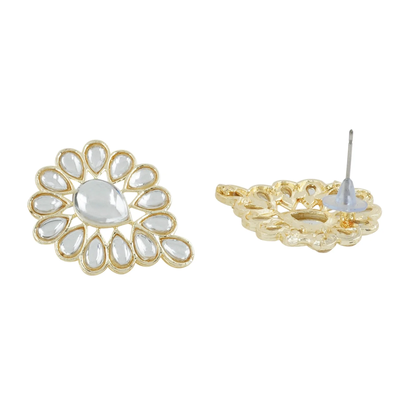 Teejh Jhilmil Pearl and Polki Necklace Set - Image 8