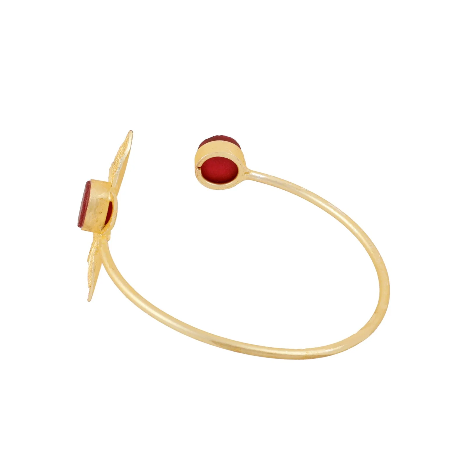 Teejh Juhi Dark Red Flower Bracelet - Image 4