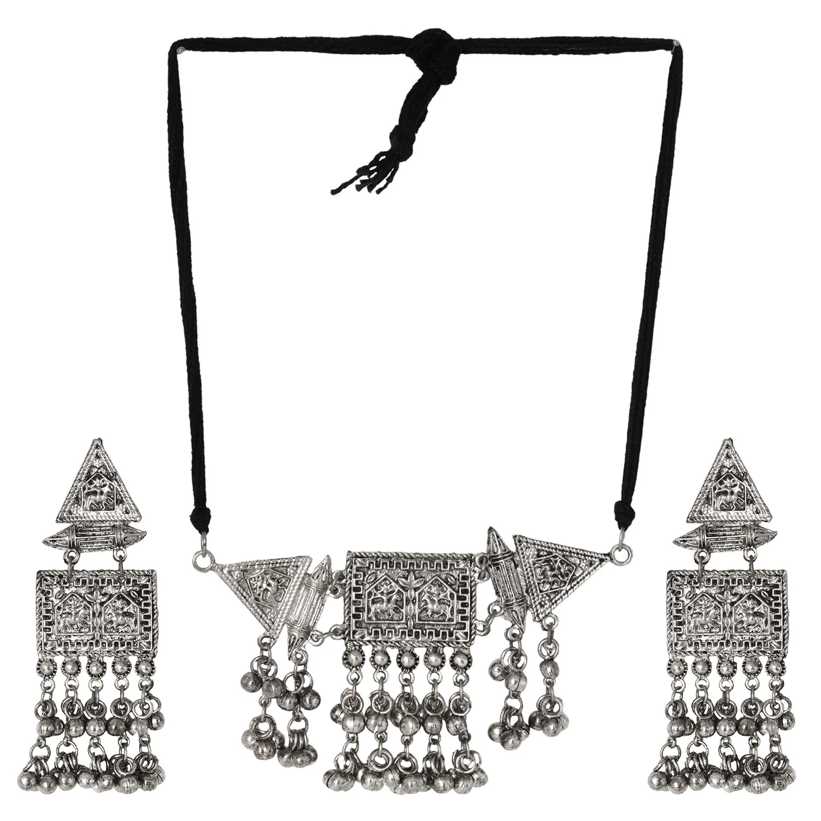 Teejh Kaashi Silver Oxidised Jewelry Gift Set - Image 2
