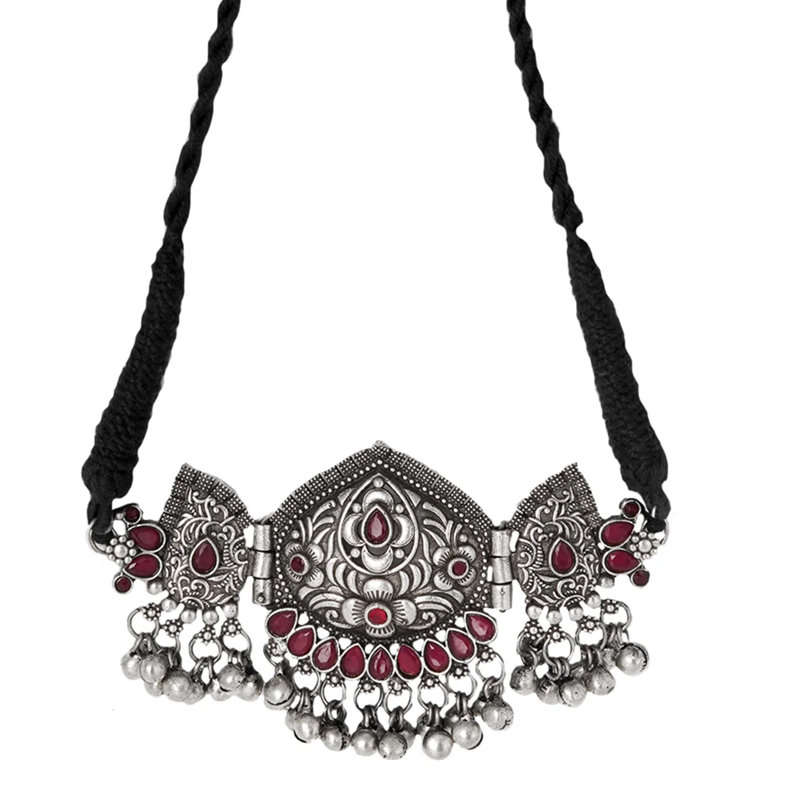 Teejh Kalki Floral Red Choker Necklace - Image 2