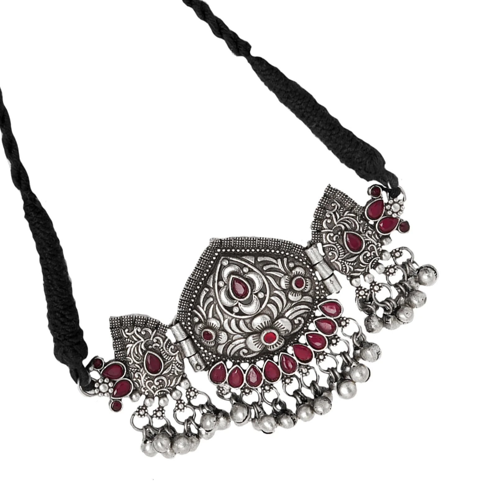 Teejh Kalki Floral Red Choker Necklace - Image 4