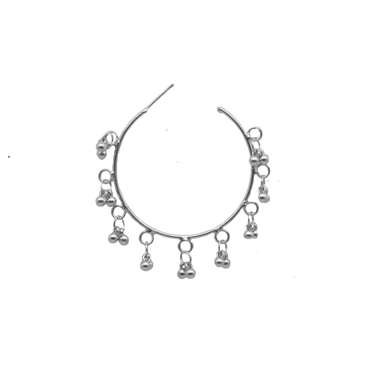 Teejh Kalpana Silver Oxidized Ghungroo Earrings - Image 2