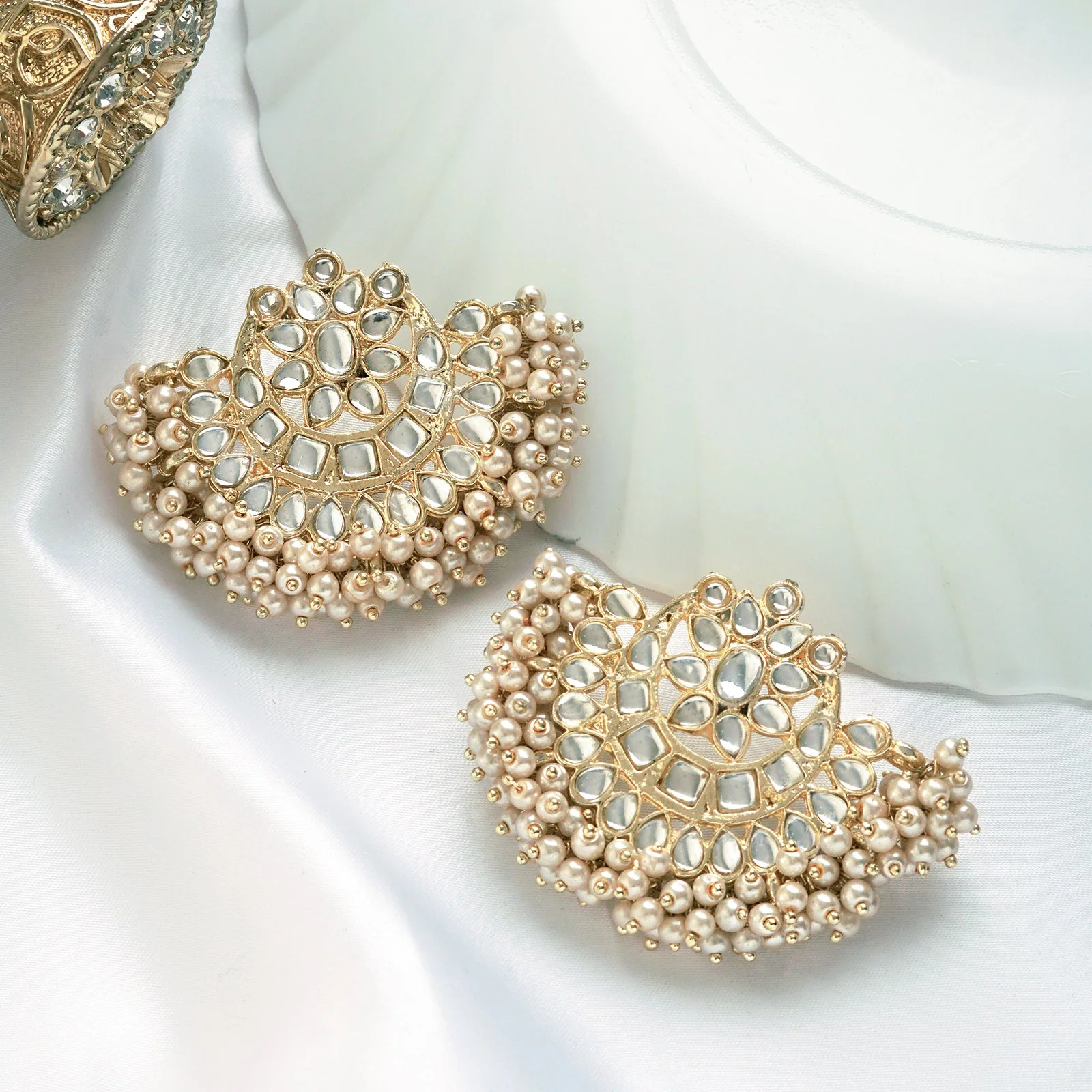 Teejh Kanak Pearl and Polki Earring - Image 2