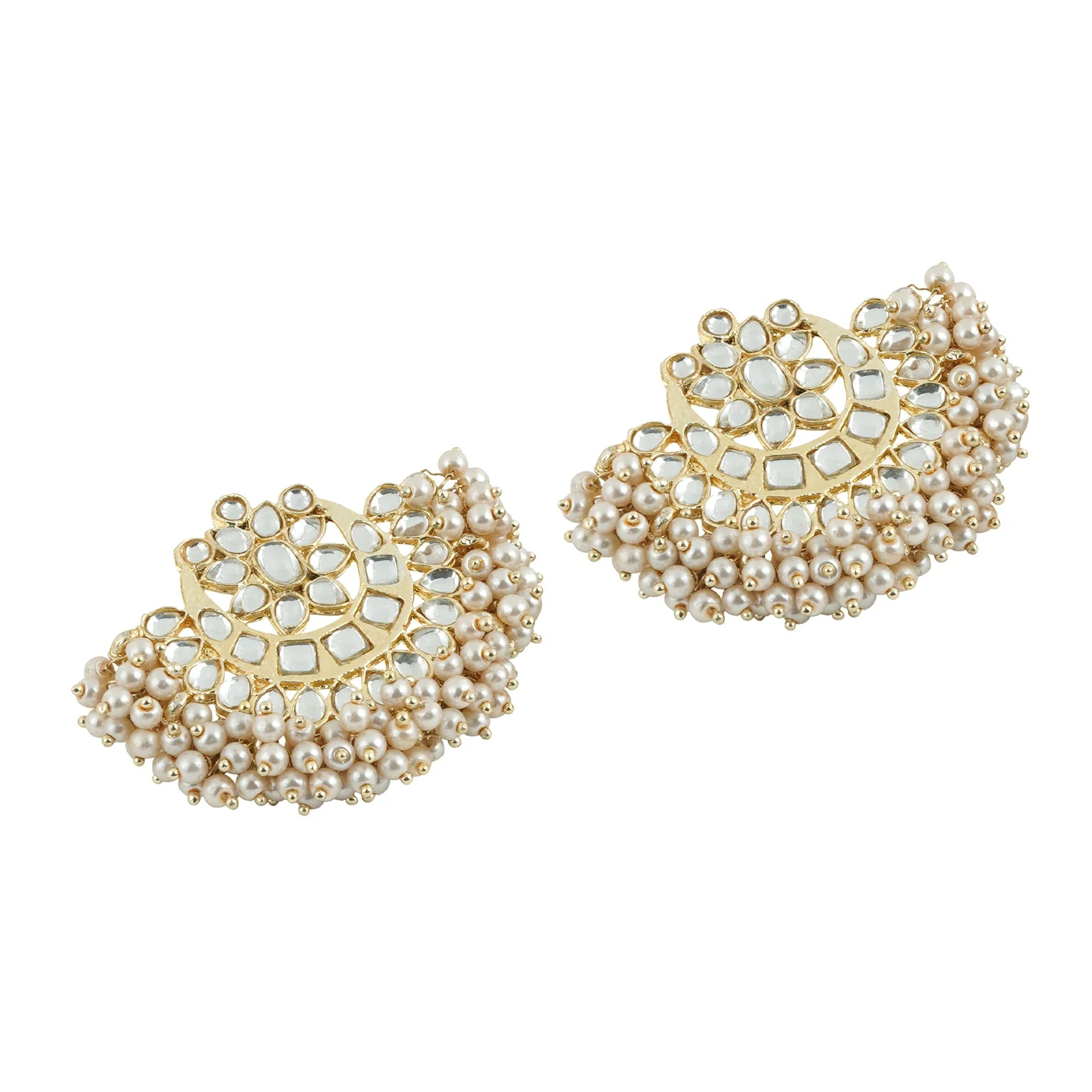 Teejh Kanak Pearl and Polki Earring - Image 4