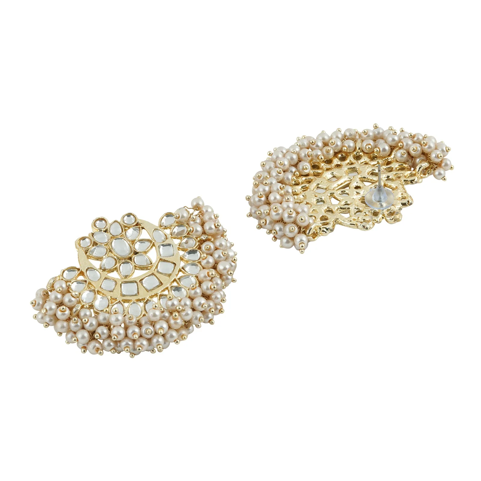 Teejh Kanak Pearl and Polki Earring - Image 5