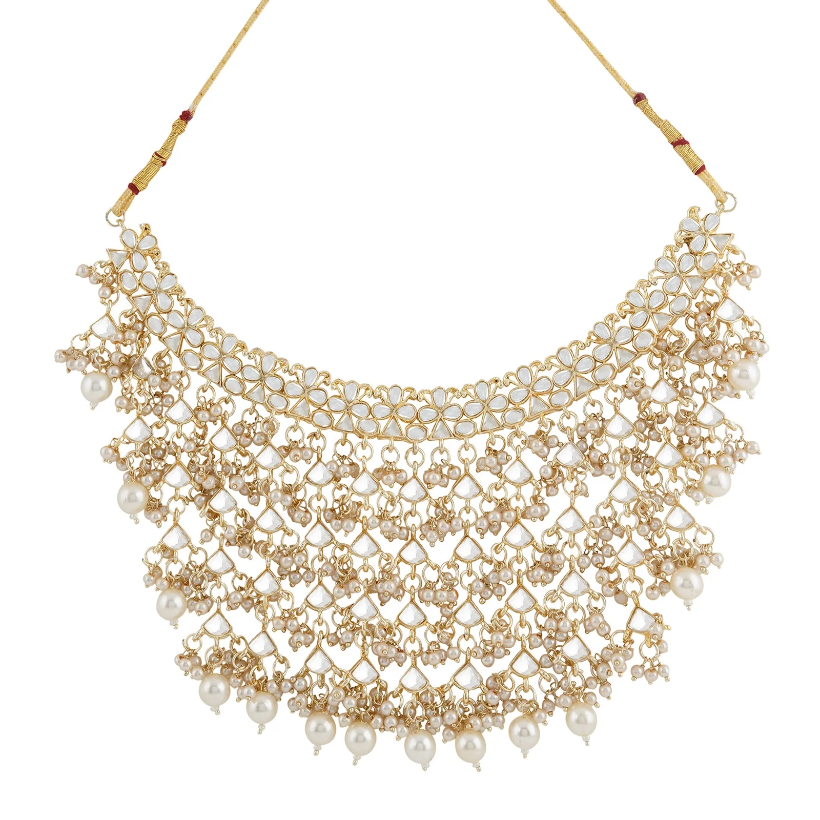Teejh Kanica Pearl and Polki Necklace Set - Image 4