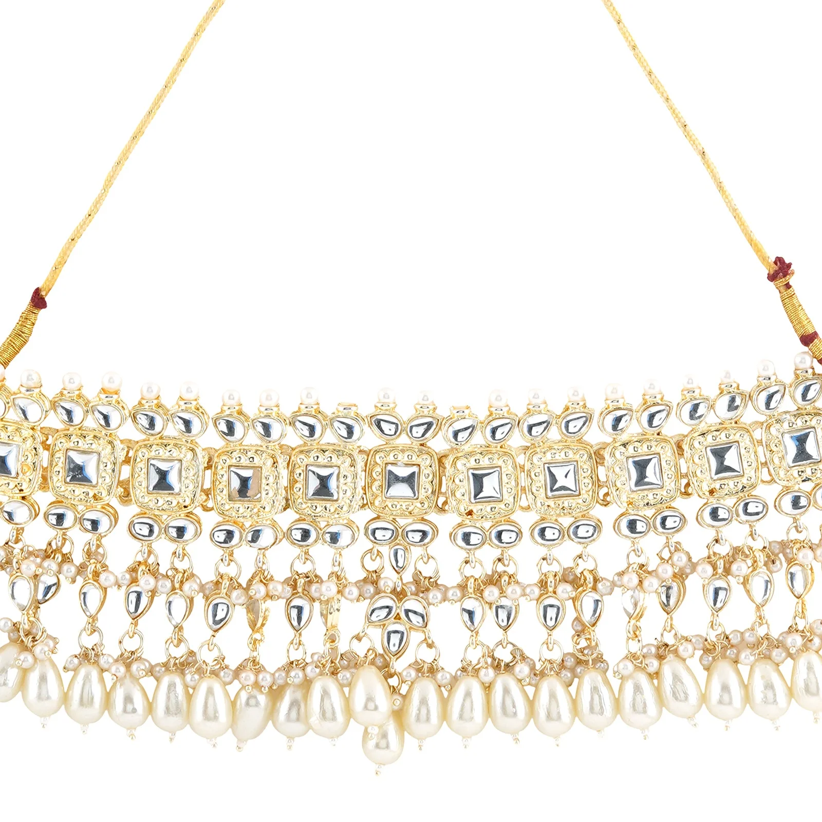 Teejh Kanisha Pearl and Polki Necklace Set - Image 4