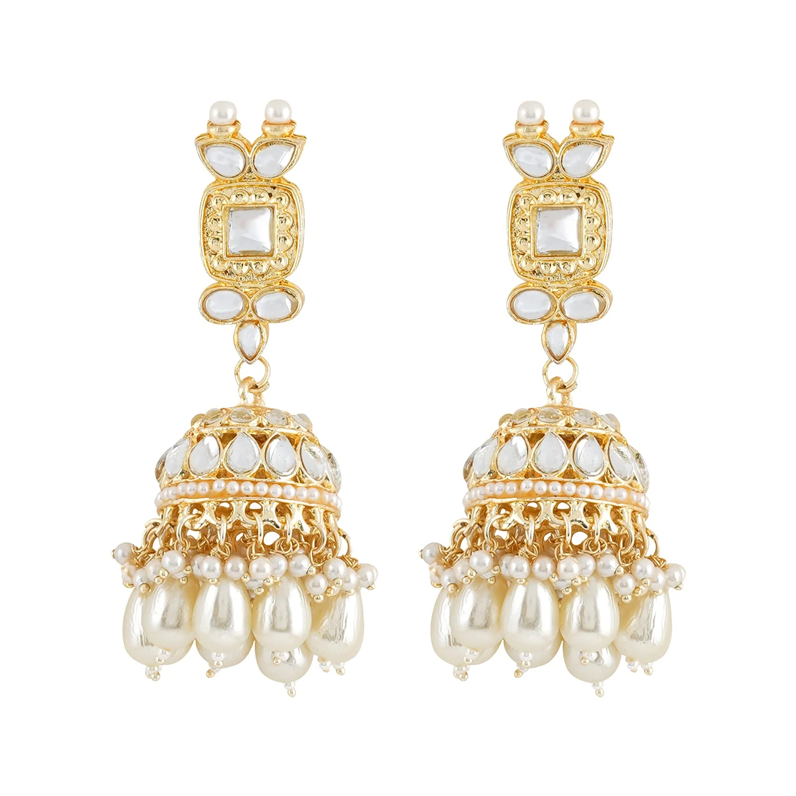 Teejh Kanisha Pearl and Polki Necklace Set - Image 6