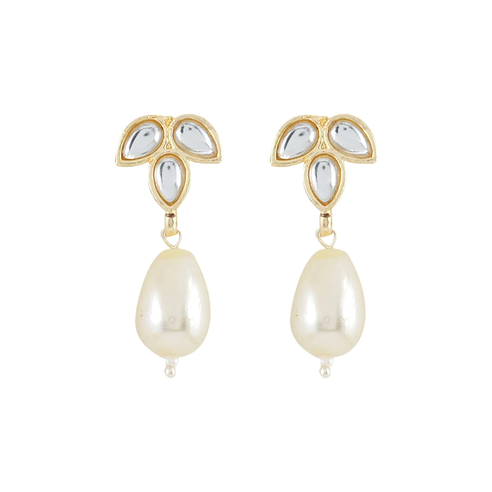 Teejh Kashvi Pearl and Polki Earring - Image 3