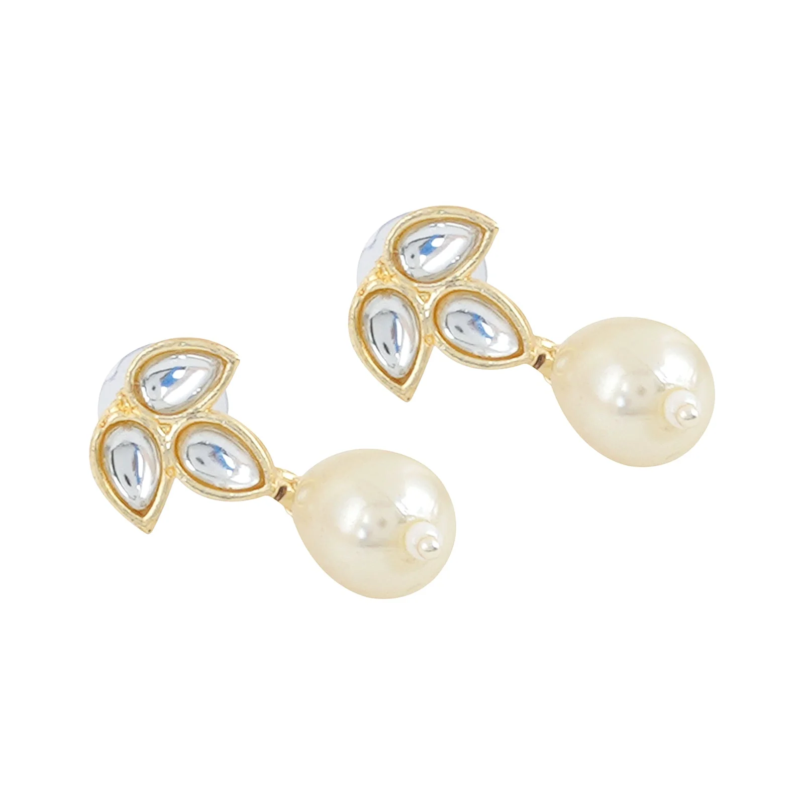 Teejh Kashvi Pearl and Polki Earring - Image 4